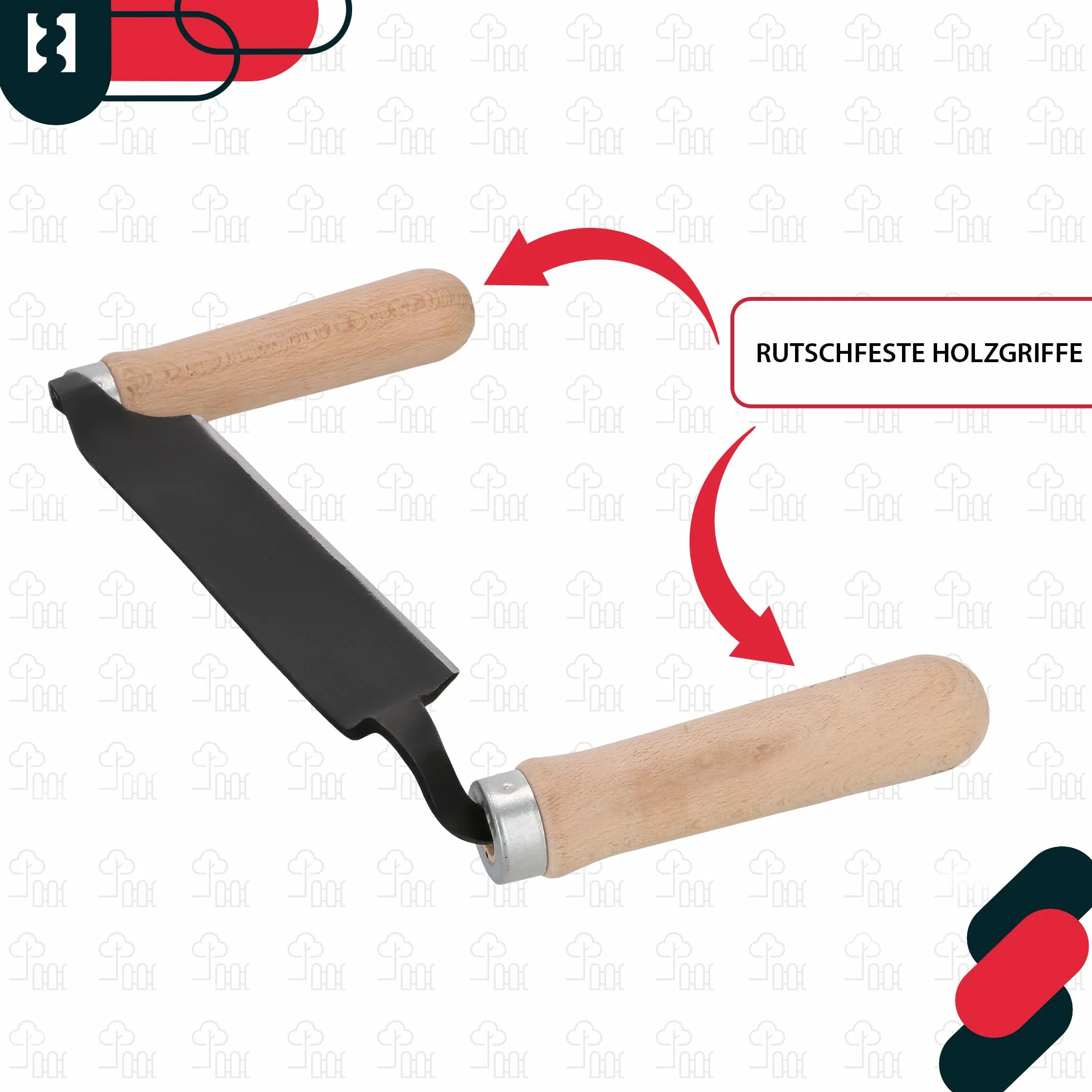 KOTARBAU® Ośnik do Korowania - 22 cm - Korowaczka - Strug Do Kory Drewna - Kuty - Prosty