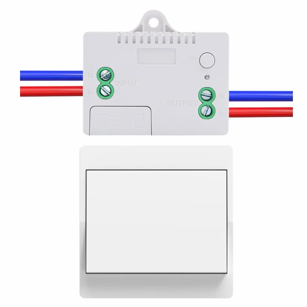 230V Zdalne przełączniki światła bezprzewodowe, Zdalne przełączniki sterowania, Kinetic Light Switch, bezprzewodowy przełącznik światła do oświetlenia domowego, bez baterii (UE 1bieg 1V1 A)