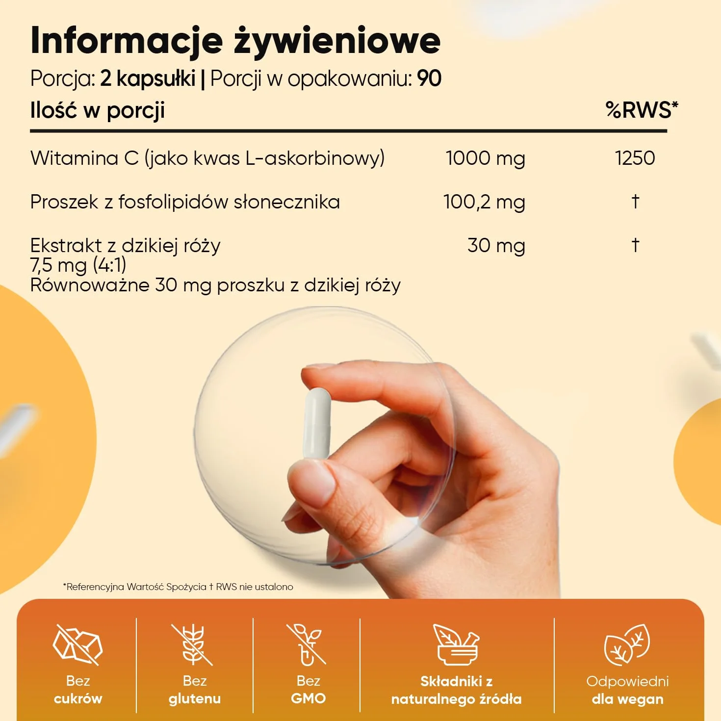 Witamina C liposomalna 1000 mg – 180 kapsułek z dziką różą – Witamina C przyczynia się do prawidłowego funkcjonowania układu odpornościowego (EFSA) – Zapas na 3 miesiące, wegański i bez GMO