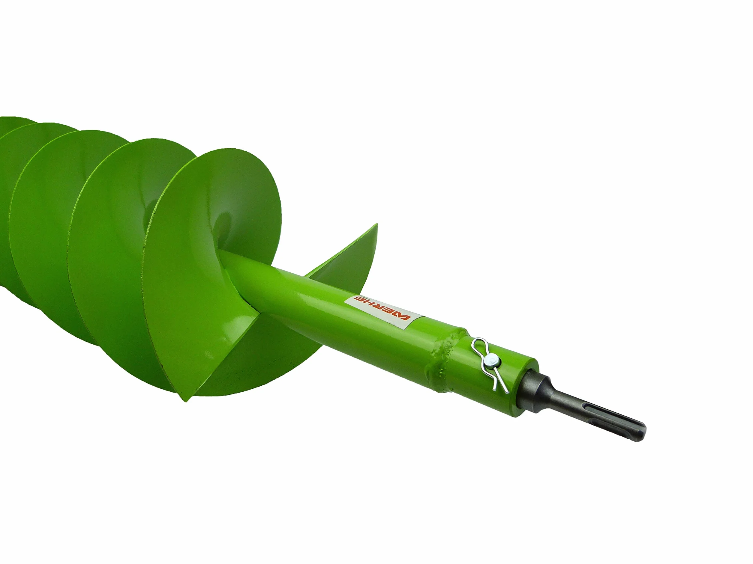 WERHE świder ziemny z podwójną spiralą Ø 80 mm, długość 80 cm, stal | ostrza z węglika, możliwość ostrzenia, długość robocza 60 cm, waga 2,4 kg, do budowy ogrodzeń, sadzenie drzew