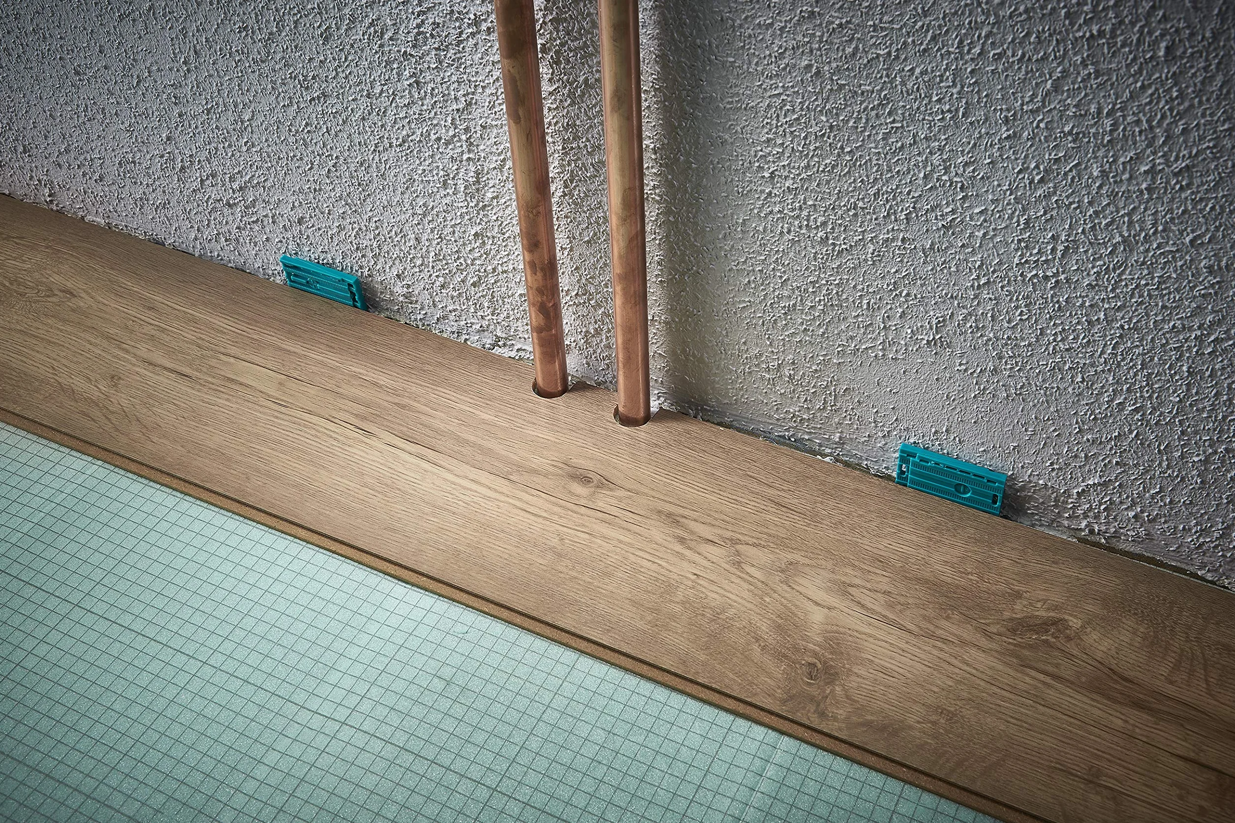 wolfcraft Zestaw narzędzi „Dopasowywanie paneli laminowanych i podłóg ozdobnych” I 6976000 I Kompletny zestaw składający się z kątownika uniwersalnego, wzornika i przymiaru do paneli