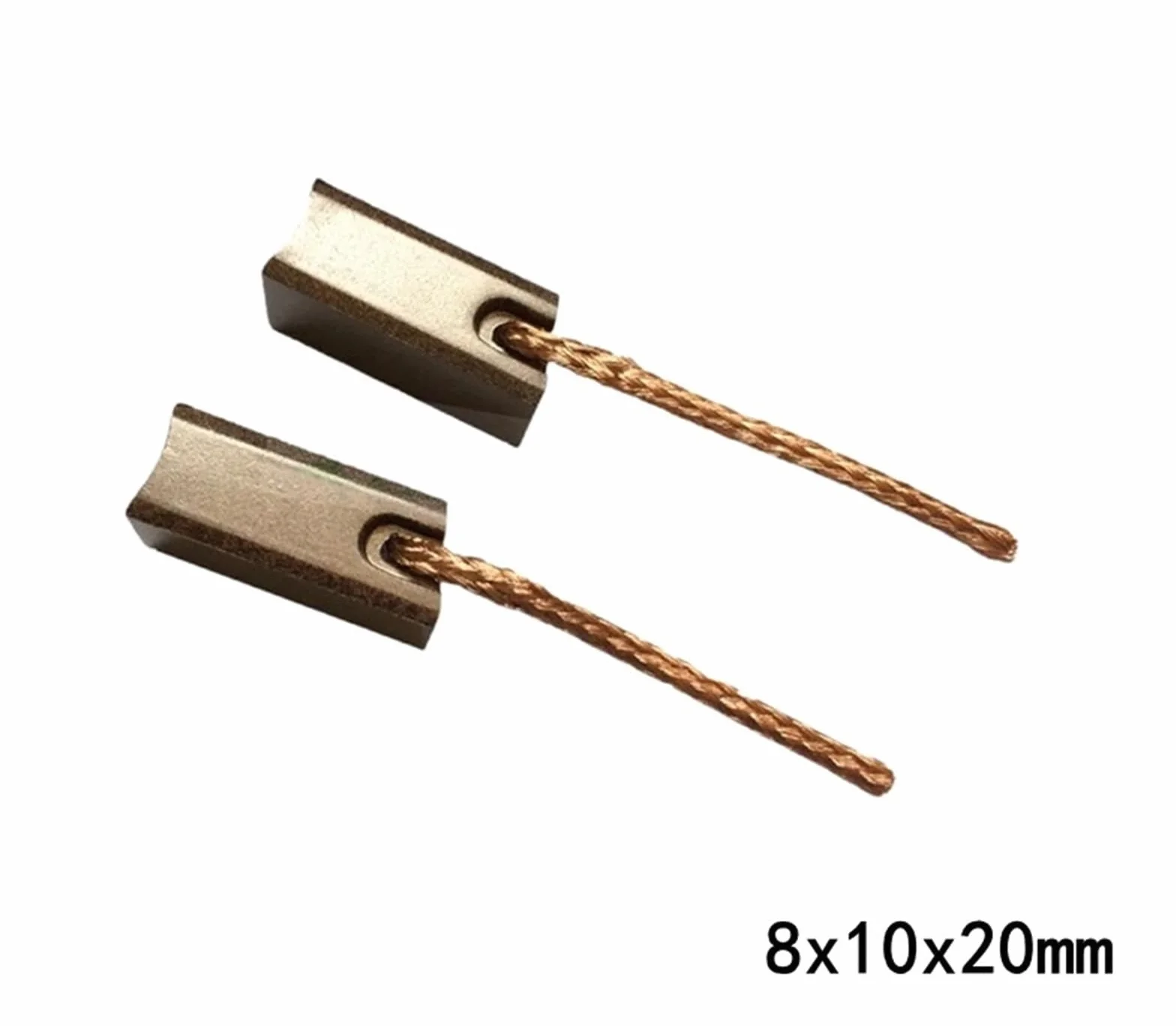 20 szt. Szczotek węglowych 8x10x20mm z przewodami do silników elektrycznych - kompatybilne z generatorami J455A