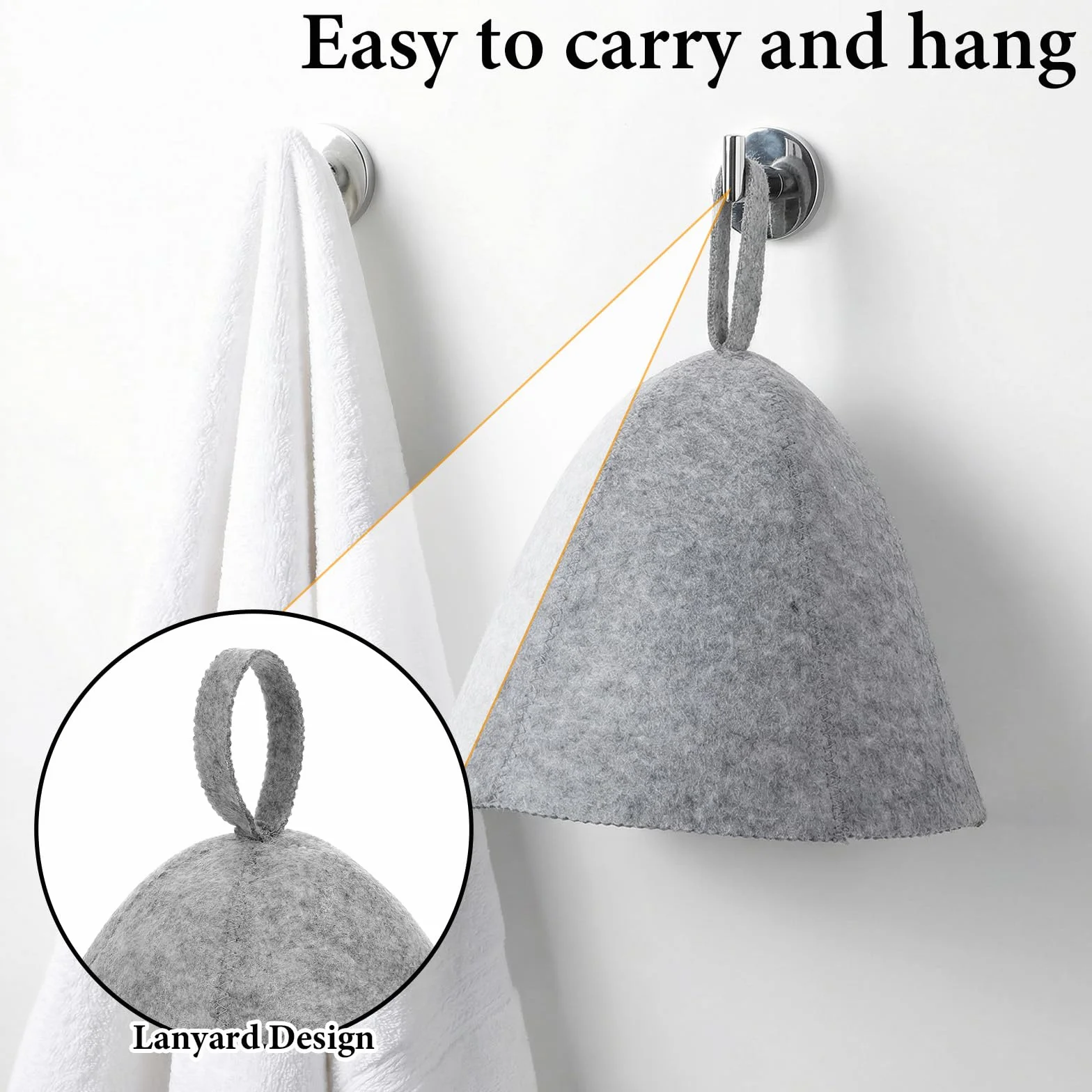 JJUNW 2 sztuki filcowych kapeluszy do sauny, czapka do sauny, filcowa czapka do sauny, filcowa czapka pod prysznic, czapka filcowa, czapka filcowa, czapka filcowa, czapka do pokoju parowego, dla