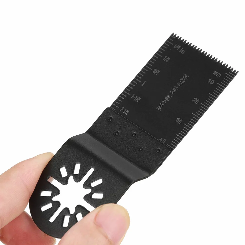 lyrlody Multitool brzeszczot pił, 20 szt. 34 mm uniwersalne piły zestaw oscylacyjny wielofunkcyjny dokładny szybki zestaw narzędzi wielofunkcyjnych z naciętym wzorem zębów do naprawy cięcia czarny
