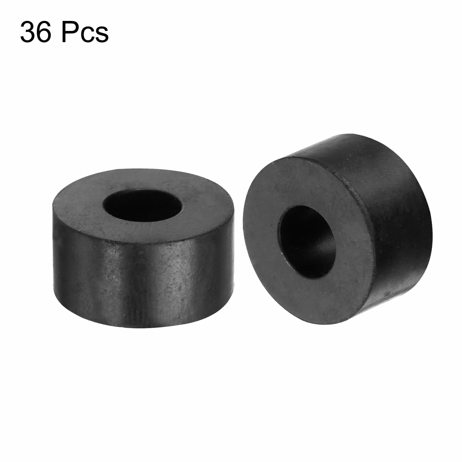 QUARKZMAN 36 szt. gumowych podkładek dystansowych 20 mm, średnica zewnętrzna 8 mm, średnica wewnętrzna 10 mm, wysokość okrągła, podkładki antywibracyjne, gumowe tulejki, grube podkładki gumowe do
