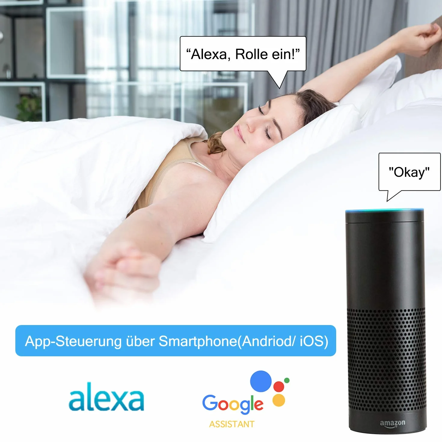 LoraTap inteligentny przełącznik do rolet Wi-Fi, 2 sztuki, programator czasowy, zegar sterujący do rolet, wyłącznik czasowy do silnika rolety, kompatybilny z Google Home