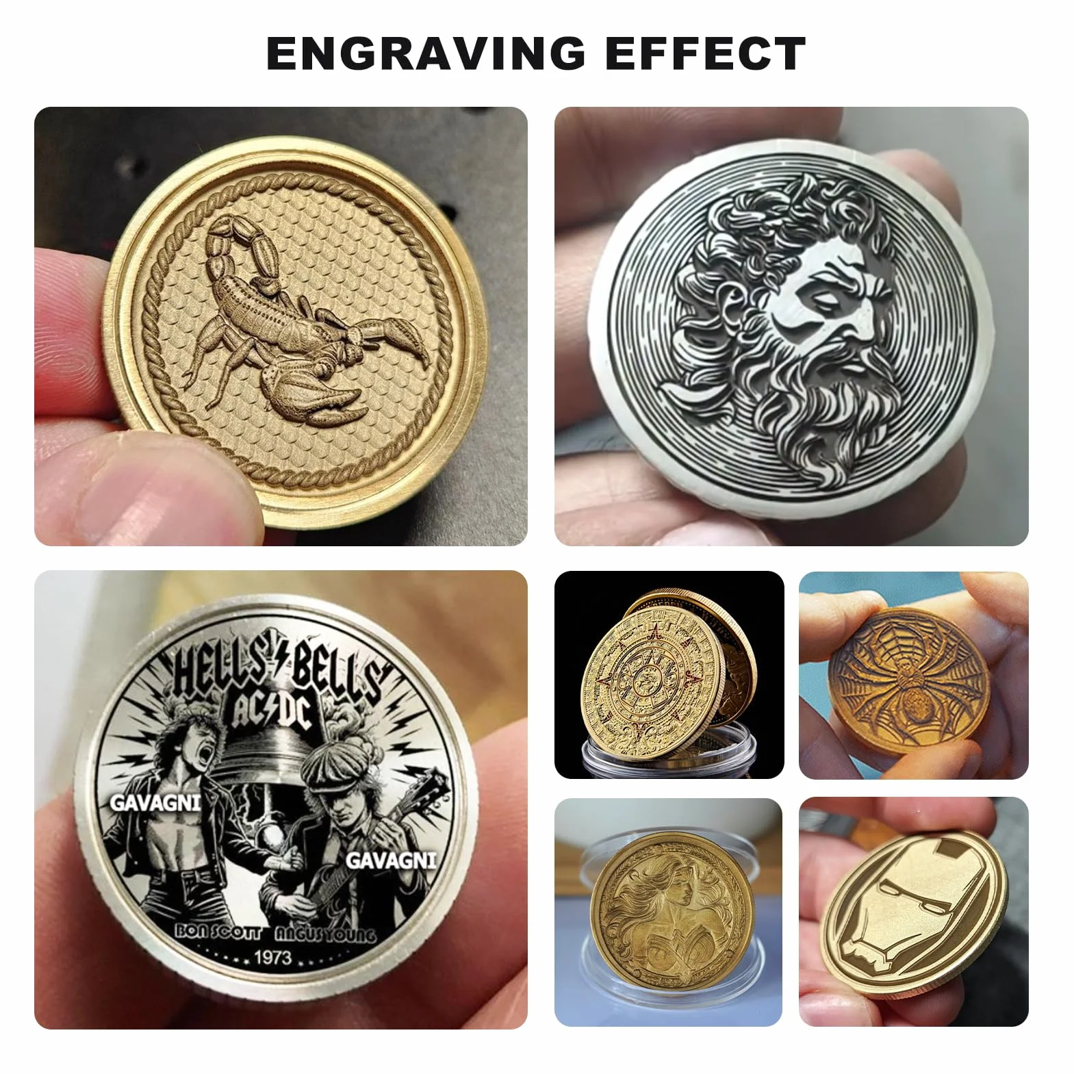 Commarker 20 sztuk półfabrykatów mosiężnych monet Challenge, 40 mm grawerowane półfabrykaty z gwintowaną krawędzią, monety, rękodzieło DIY, grawerowanie, podróże, kolekcja pamiątkowa, akcesoria,