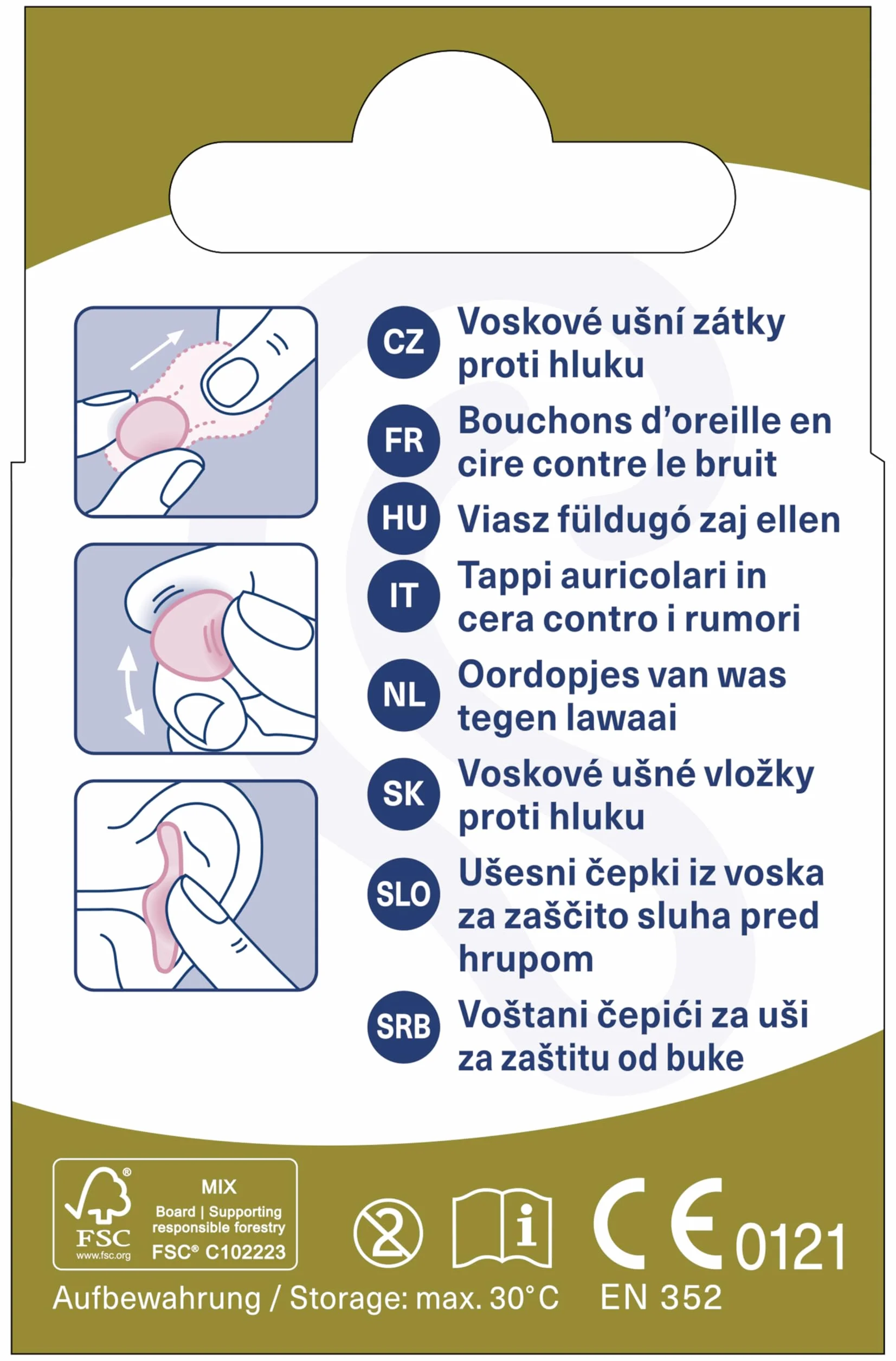 OHROPAX Klasyczne zatyczki do uszu izolacja akustyczna SNR