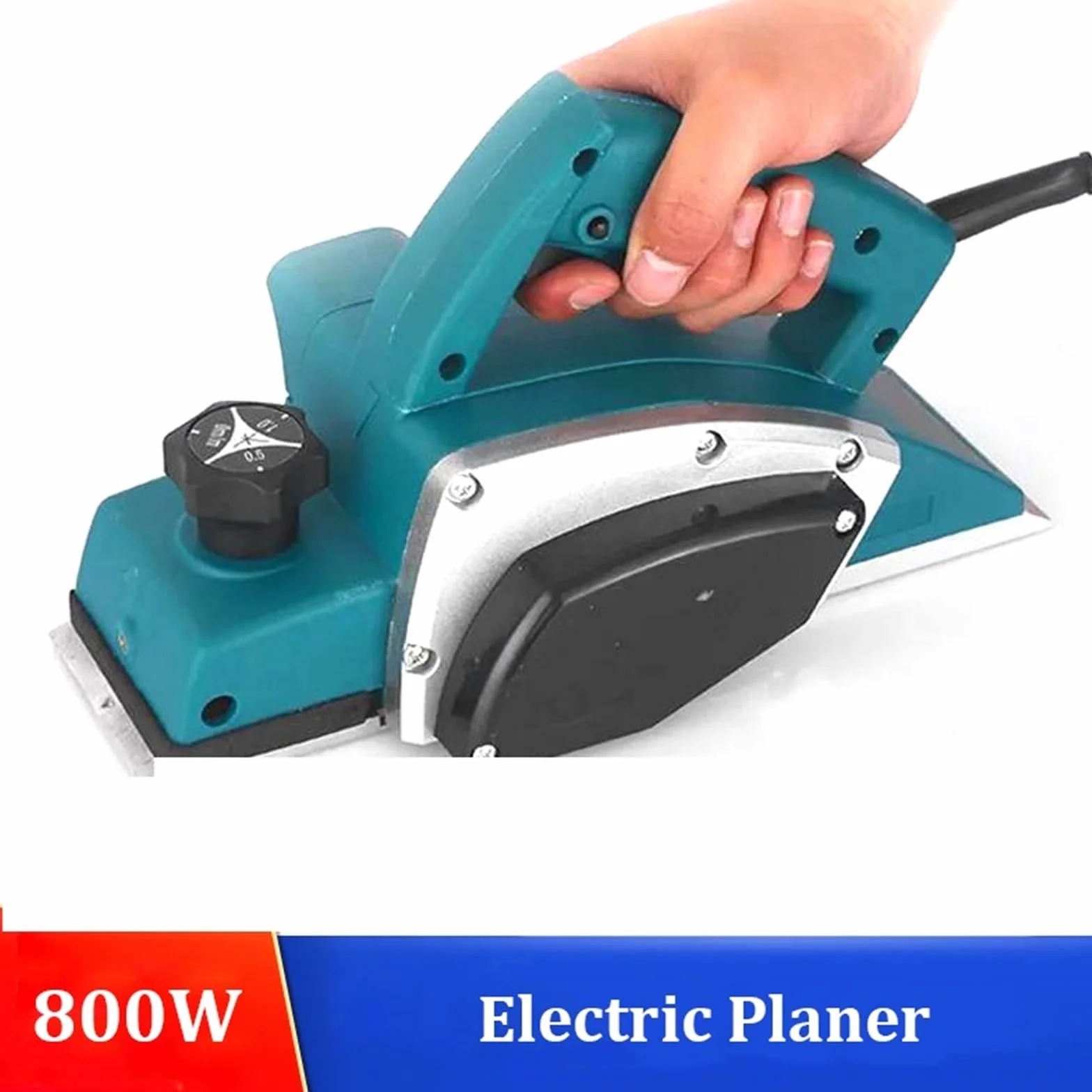 Strugarka do Drewna, 800W Elektryczna Strugarka Ręczna Cięcie Drewna Elektryczna Frezarka Frezowanie Drewna Grawerowanie Rowkowanie Obróbka Drewna Fit Elektronarzędzie