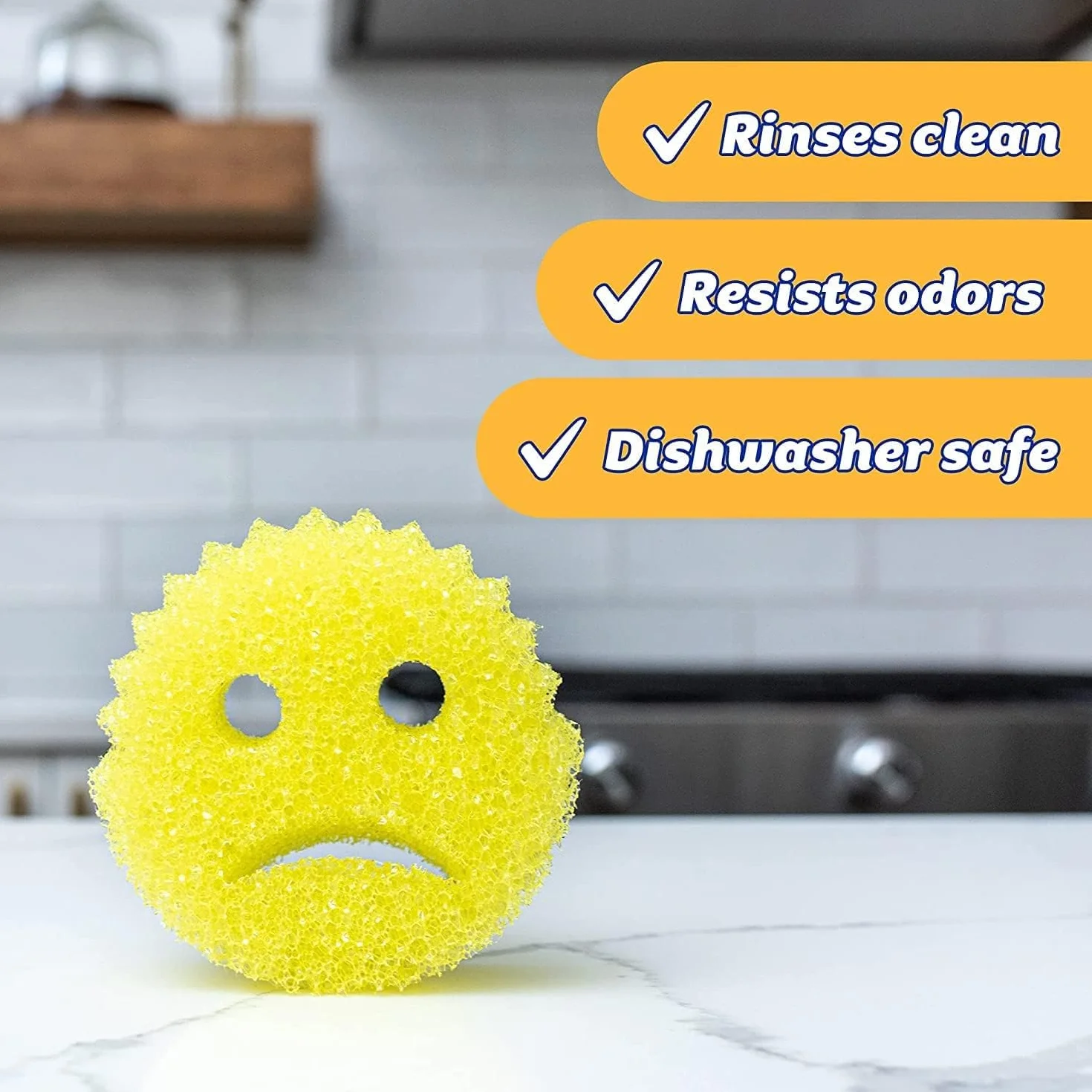 Scrub Daddy & Scrub Mommy Cranky Couple, Smiley Face Gąbki do czyszczenia i mycia naczyń, opakowanie 2 szt