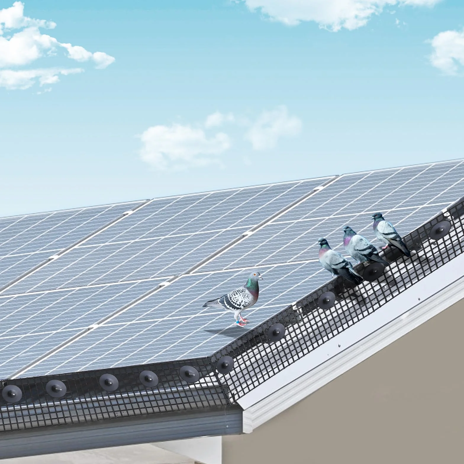 VEVOR Zestaw rolek ochronnych dla ptaków 20,3 cm x 30,5 m Zestaw drutu ptaka do panelu słonecznego z 50 opaskami kablowymi z siatką metalową 12,7 mm Rolka ochronna z powłoką PVC