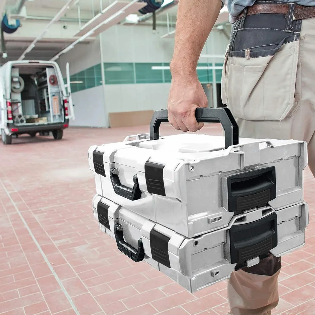 Bosch Sortimo i-BOXX stojak | z 5 półkami szary | regał skrzynka na narzędzia mała | system przechowywania narzędzi | idealny do i-BOXX 72 i szuflad LS 72