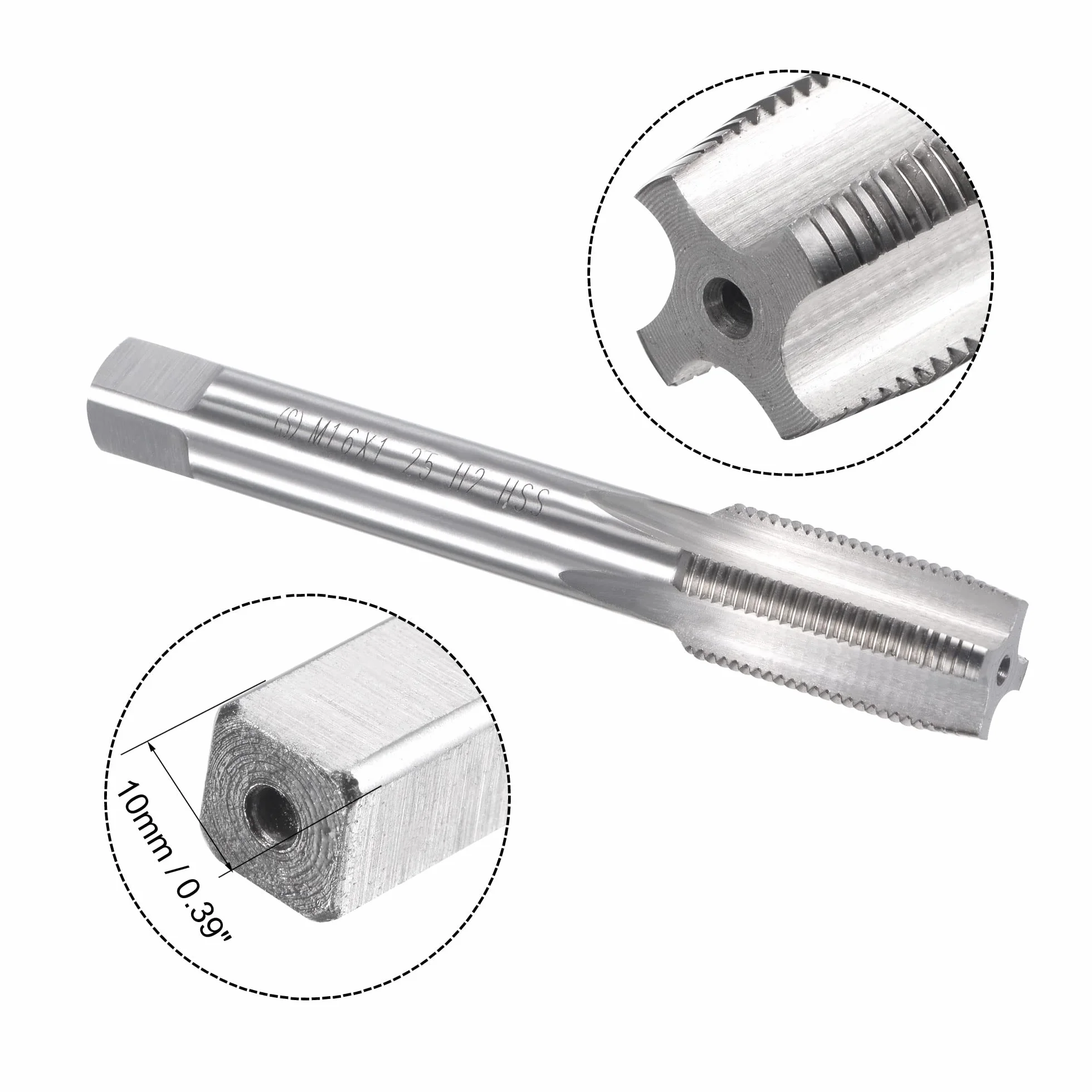 Zestaw gwintowników i narzynek metrycznych M16 x 1,25 mm, gwintownik maszynowy z okrągłą narzynką, zestaw gwintowników i narzynek do naprawy gwintów śrub nakrętkowych