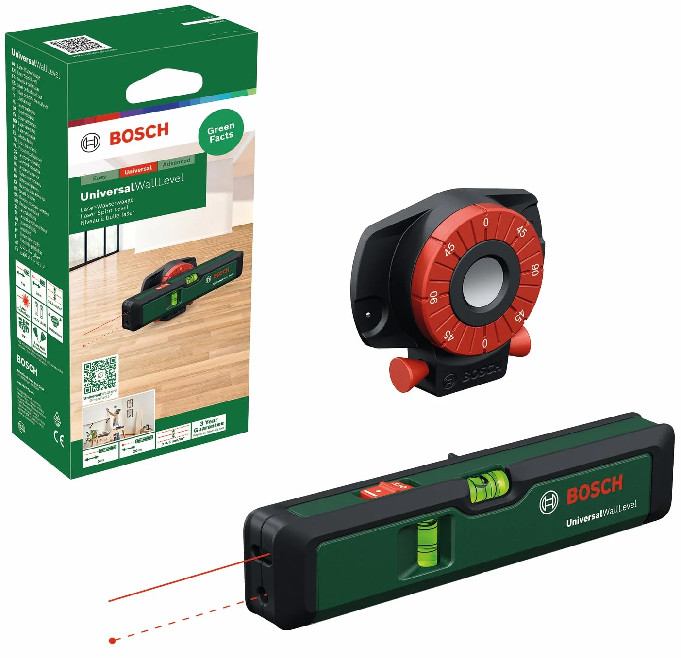 Bosch Poziomica laserowa UniversalWallLevel laser liniowy punktowy 20 m