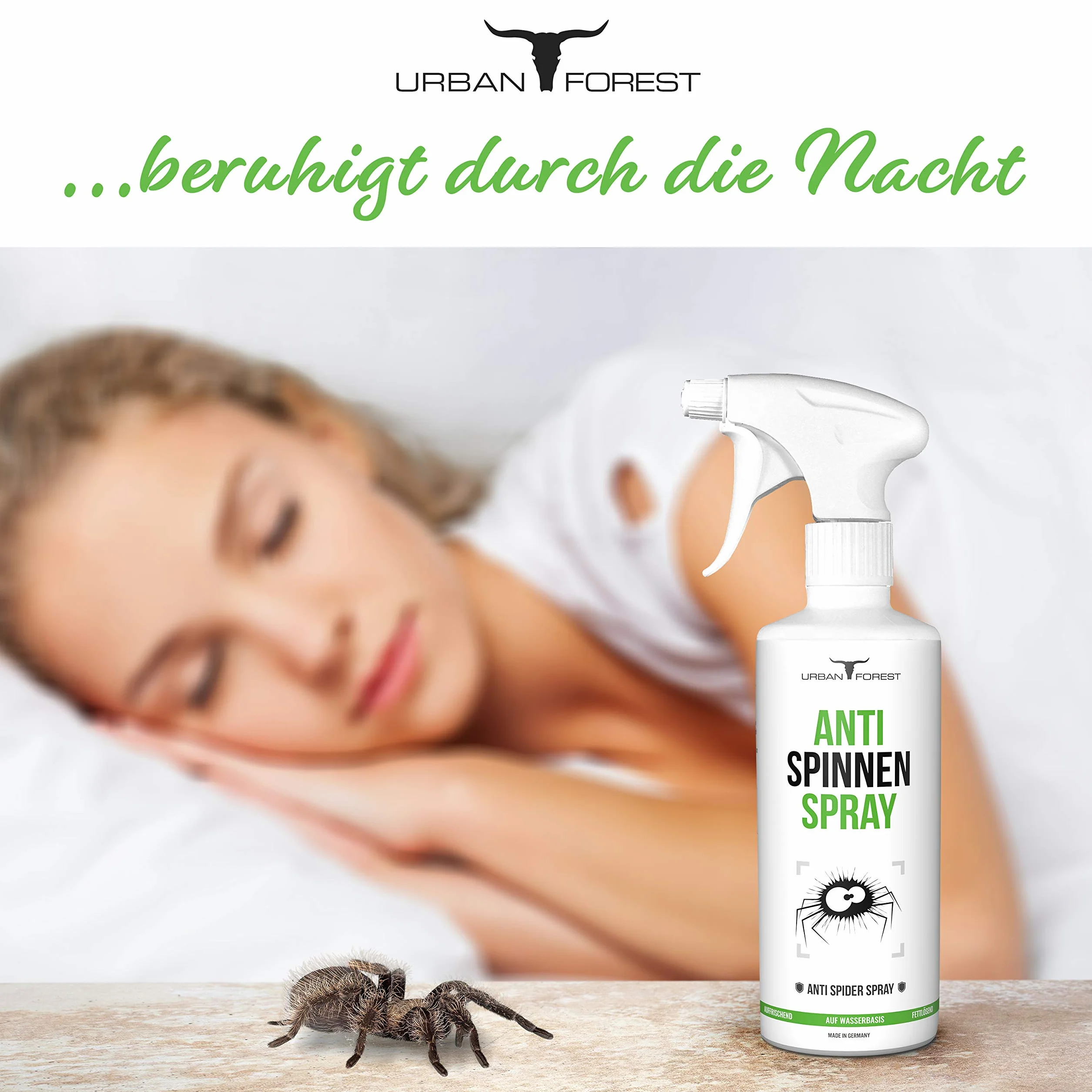Urban Forest spray do zwalczania pająków i szkodników, do użytku wewnątrz i na zewnątrz, profesjonalny spray przeciw pająkom