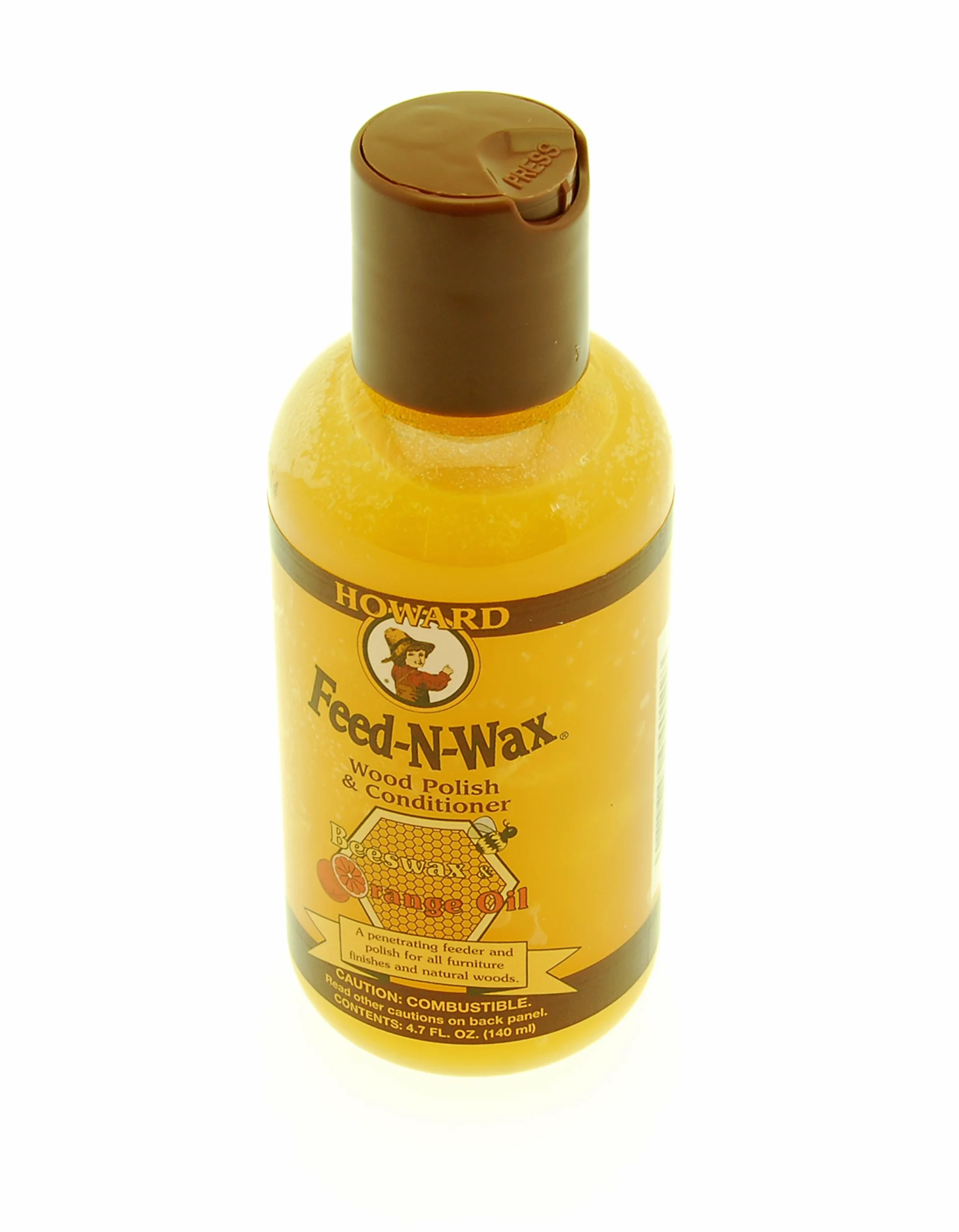 Howard Feed N Wax Lakier do drewna i odżywka FW0004 olejek pomarańczowy, wosk pszczeli 140 ml