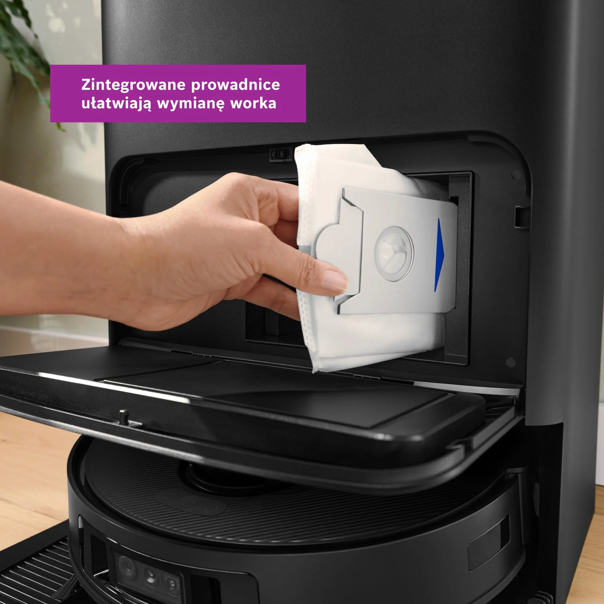 Bosch Worek na kurz BHZRDB do robotów sprzątających Spotless Max i Spotless Max Cam, pojemność 3 l, higieniczny, łatwy w utrzymaniu