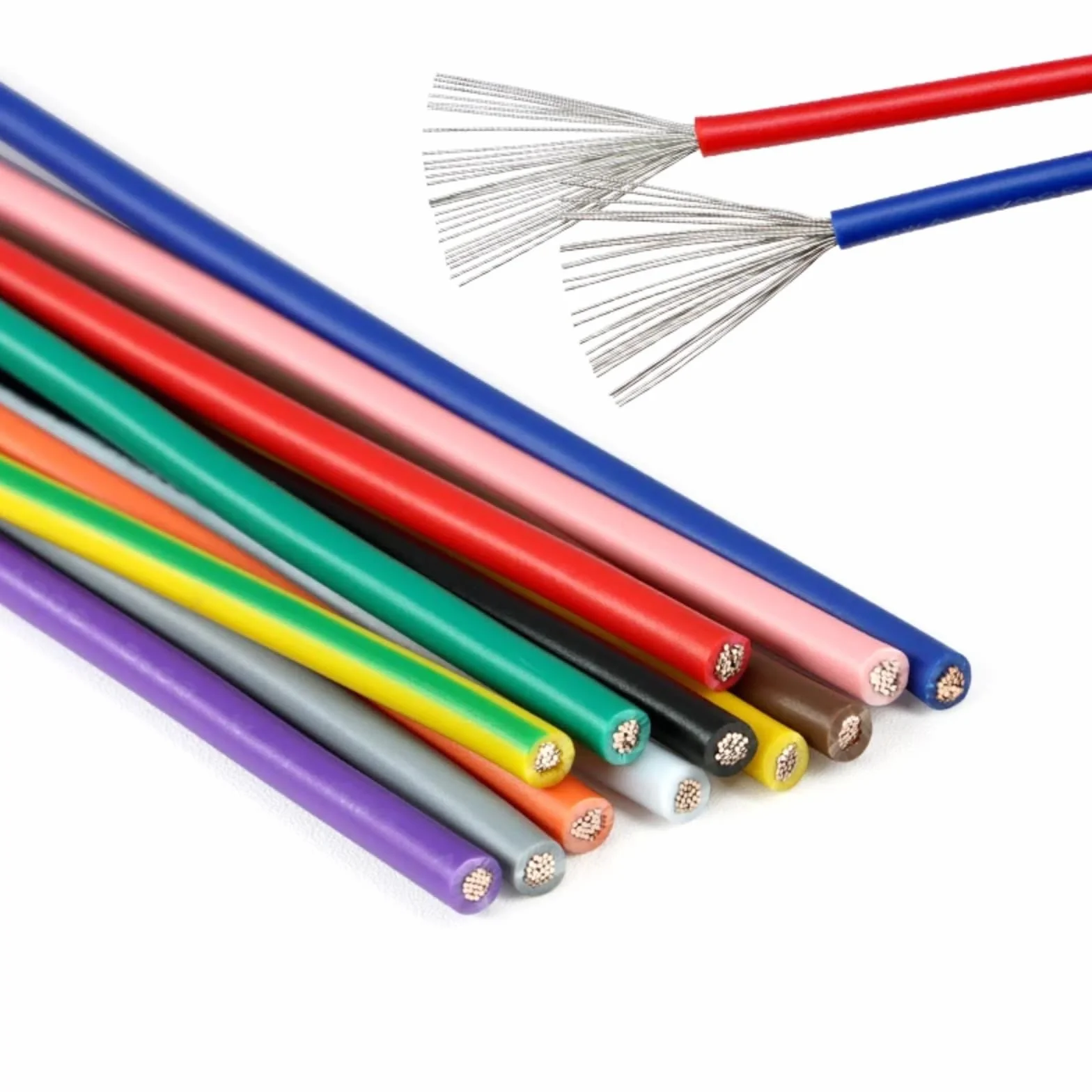 12 kolorów 1007 skręcany drut 5/10 m 30/28/26/24/22/20/18/16AWG PVC izolowany kabel miedziany odpowiedni (fioletowy; 5 metrów; 30AWG)