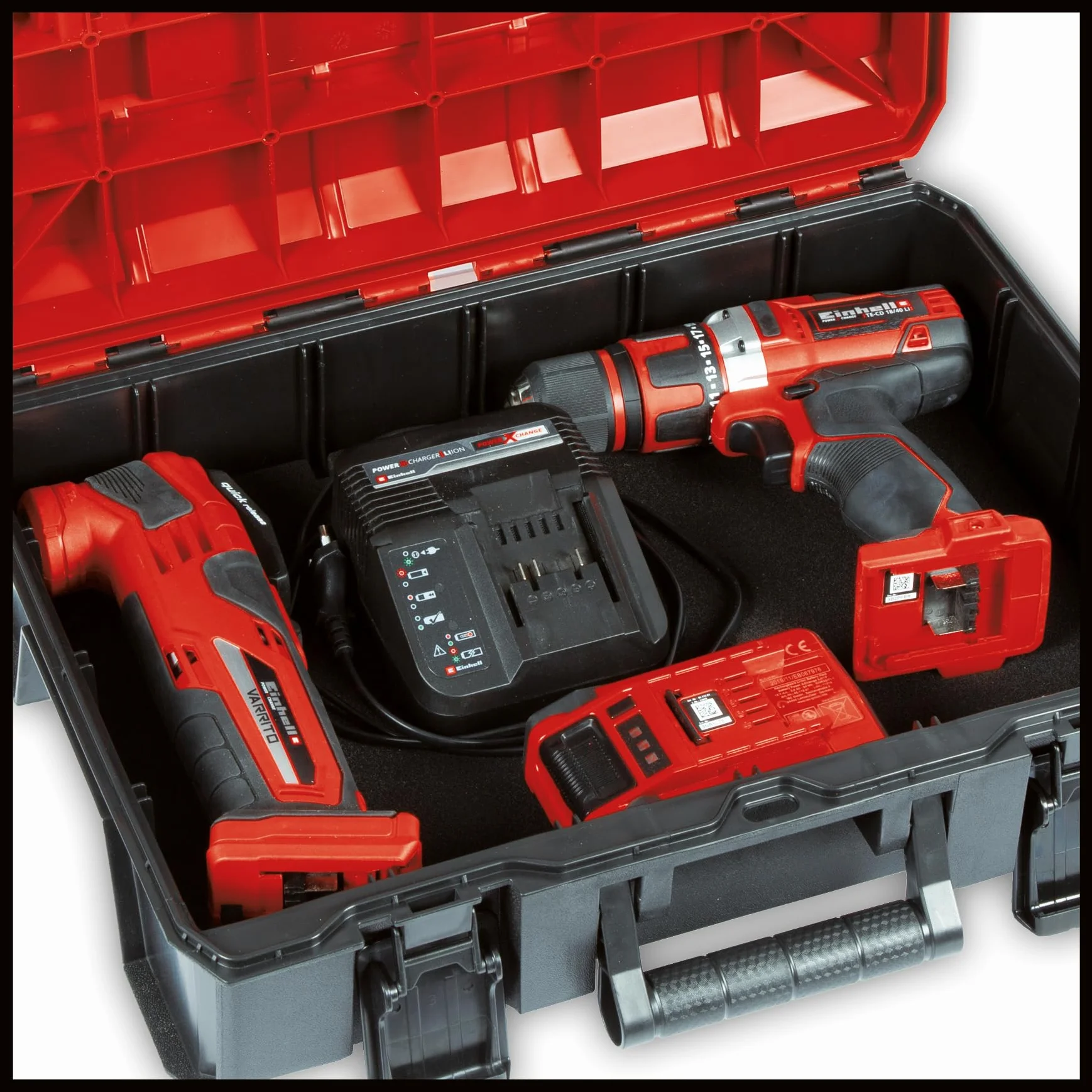 Einhell E-Case Skrzynka Narzędziowa 44x33x13 cm Czarny Czerwony