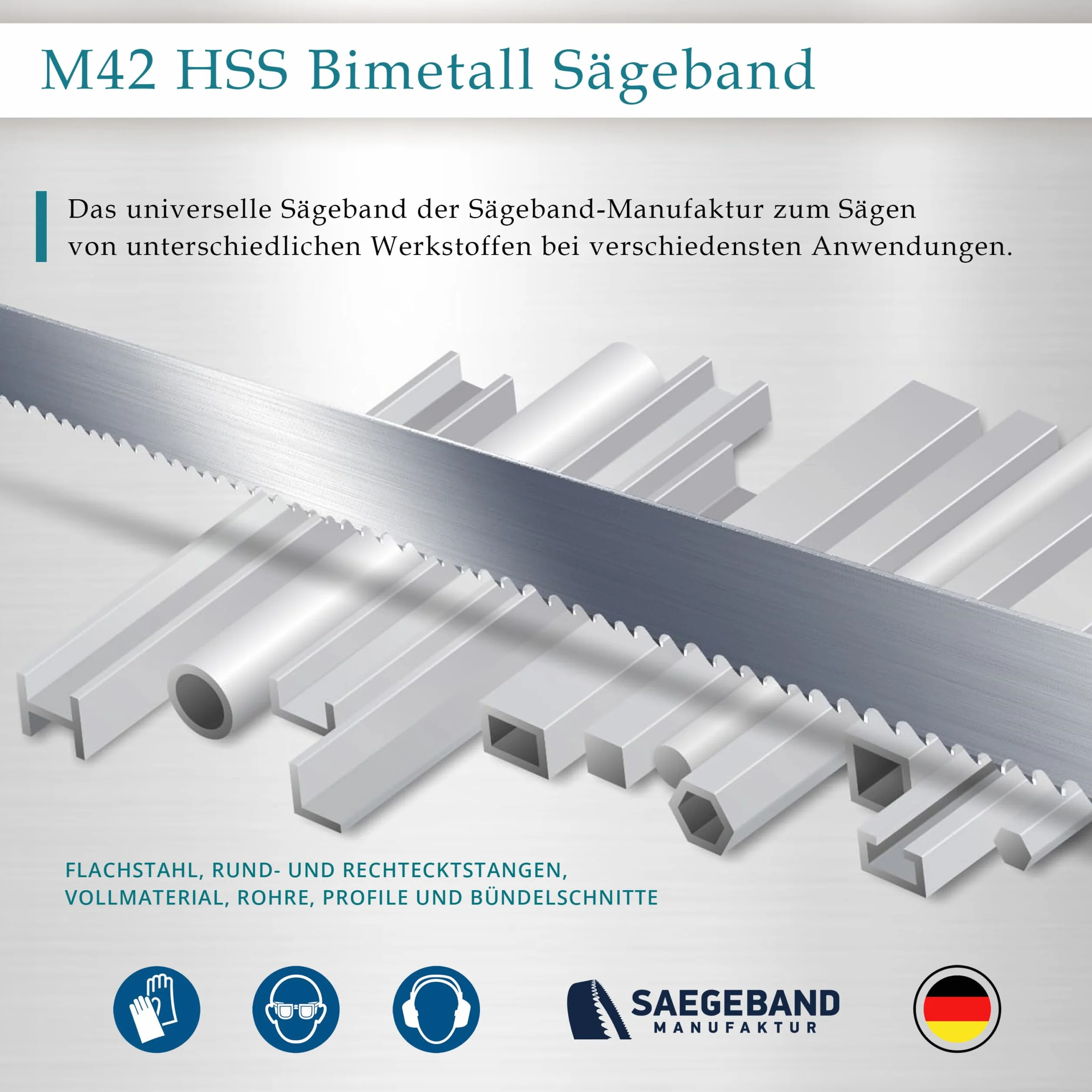 3 x M42 HSS taśma bimetaliczna 2375 x 20 x 0,9 mm z 6/10 ZpZ, brzeszczot do piły taśmowej