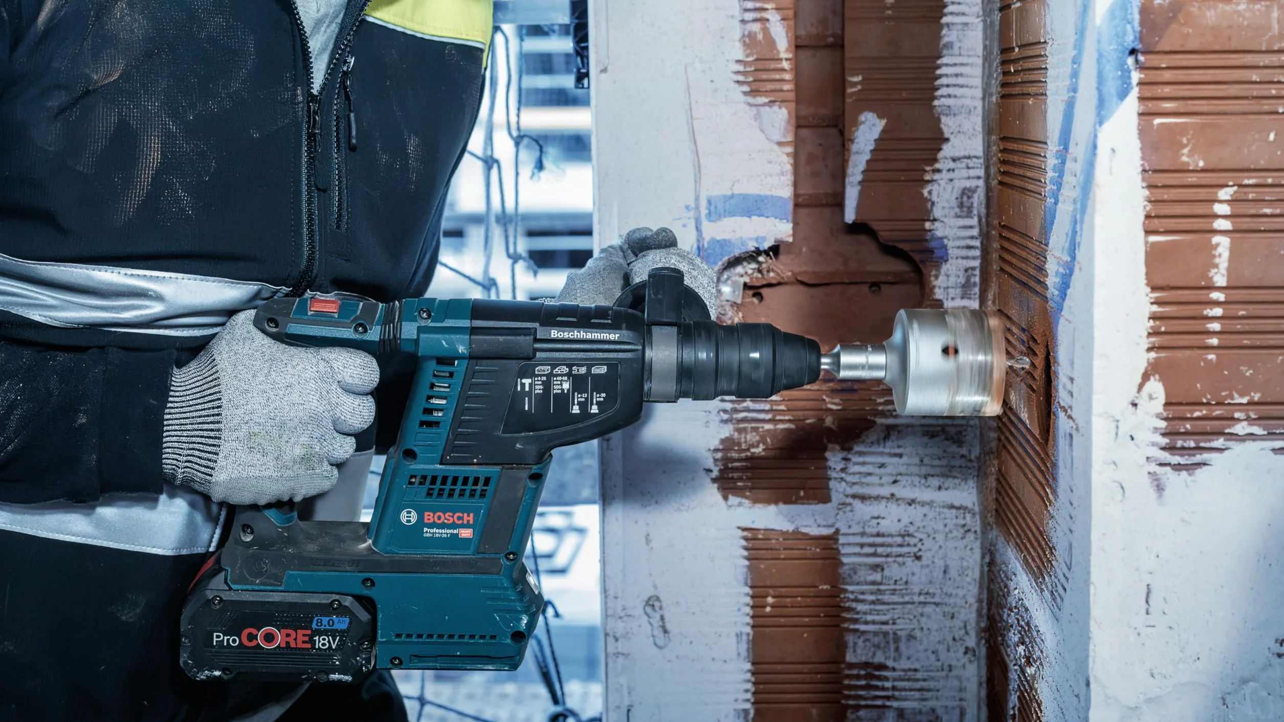 Bosch 1x PRO SDS plus-5 Core Cutter (do Beton, Cegły wapienne i piaskowe, Ø 68 mm, Professional Akcesoria Wiertło do młota)