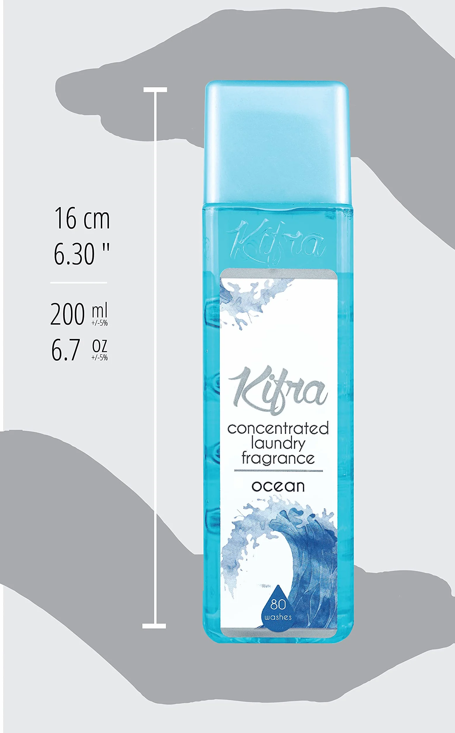 KIFRA Ocean skoncentrowane perfumy do prania, krople, 200 ml, 80 cykli prania, długotrwały zapach prania