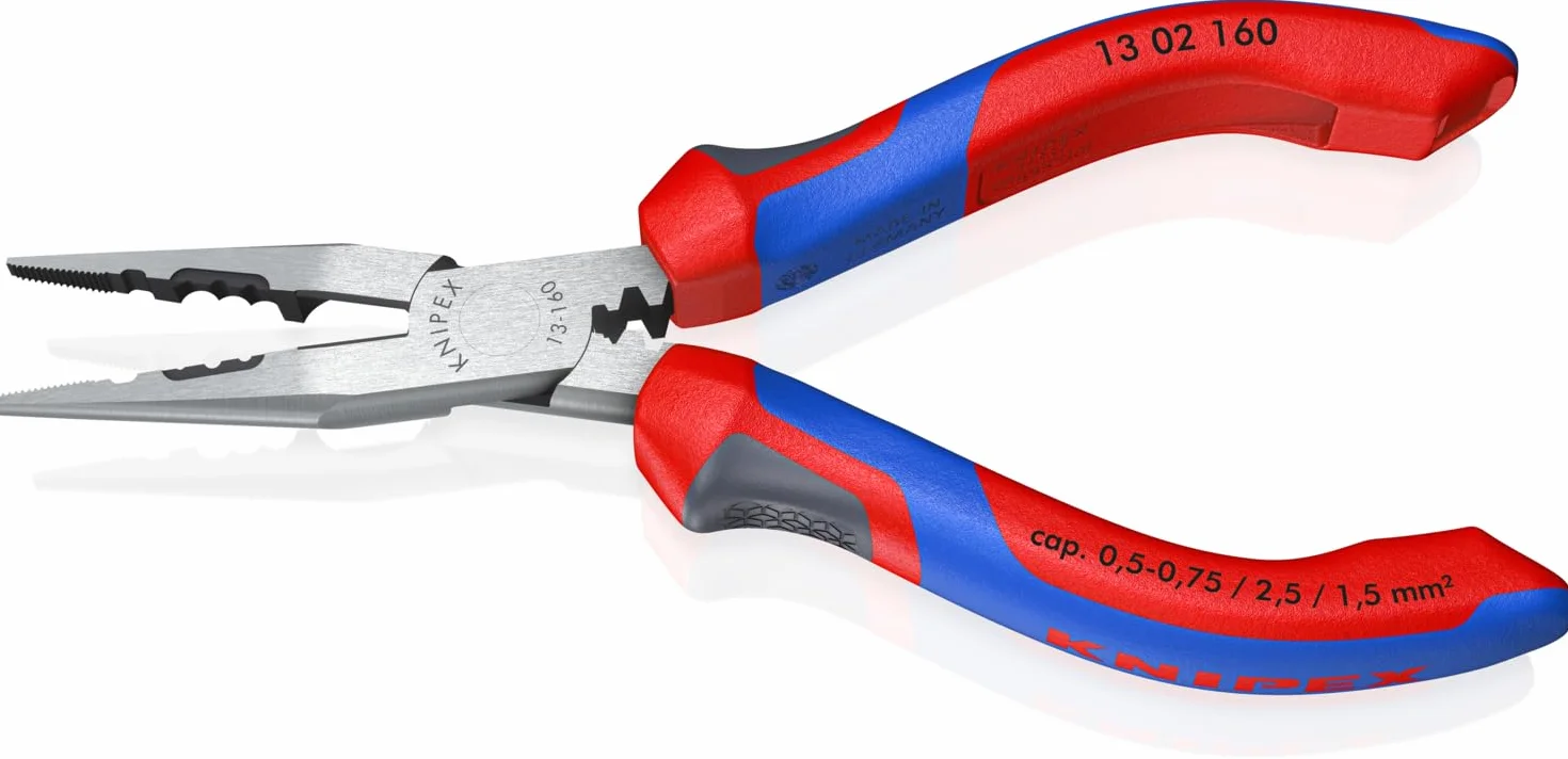 KNIPEX Szczypce wydłużone dla elektryków z rękojeściami Comfort 160 mm, 13 02 160