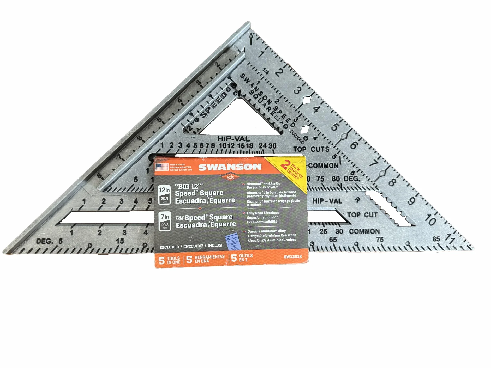 Swanson SW1201K 18 cm i duży 30,5 cm prędkości kwadratowy układ zestaw narzędzi bez listwy rozmieszczenia