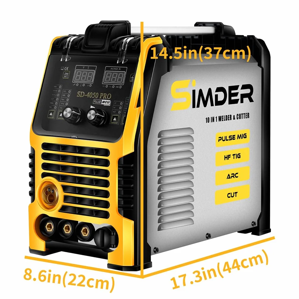 SSIMDER 200 A aluminiowa spawarka MIG/MAG/HF WIG/E-Hand/CUT 10 w 1, spawarka SD 4050PRO drut wypełniający spawarka 2T/4T/spawanie punktowe, spawarka elektrod z gorącym startem ARC Force VRD