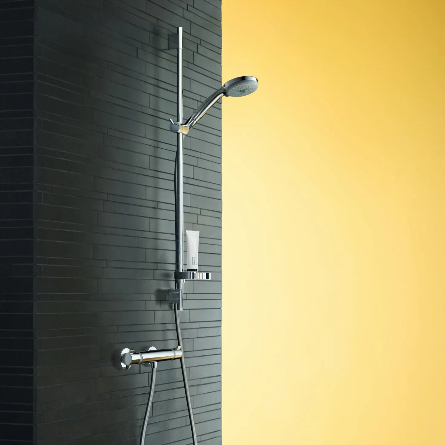 hansgrohe Croma 100 Zestaw prysznicowy Multi z termostatem Ecostat Comfort i drążkiem 90 cm chrom, 27085000