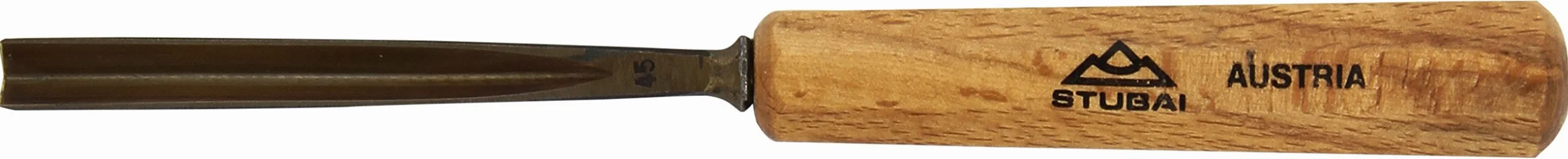 Stubai 524508 typ 45 dłuto do rzeźbienia w drewnie z drewnianym uchwytem, złoty/beżowy, 8 mm