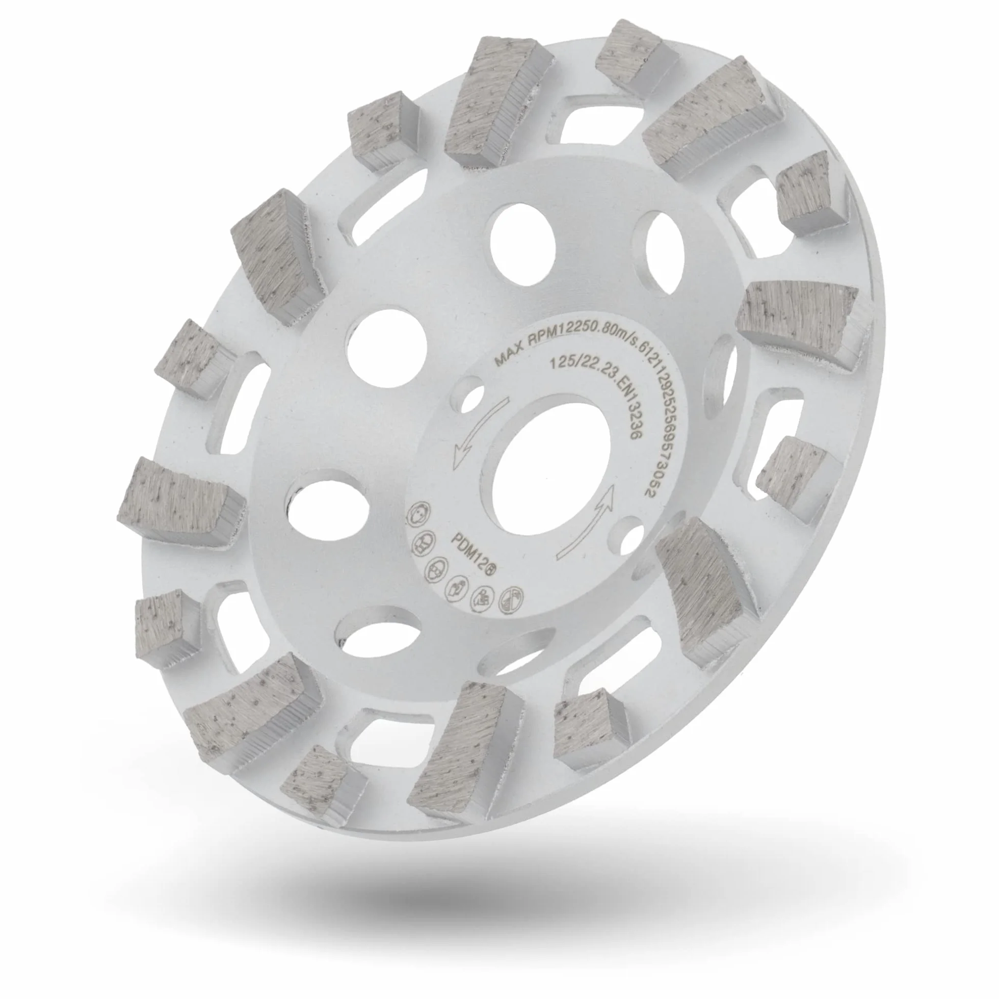 PRODIAMANT Profesjonalna diamentowa szlifierka do betonu 125 mm x 22,2 mm diamentowa tarcza szlifierska PDX82.916 125 mm pasująca szlifierka kątowa
