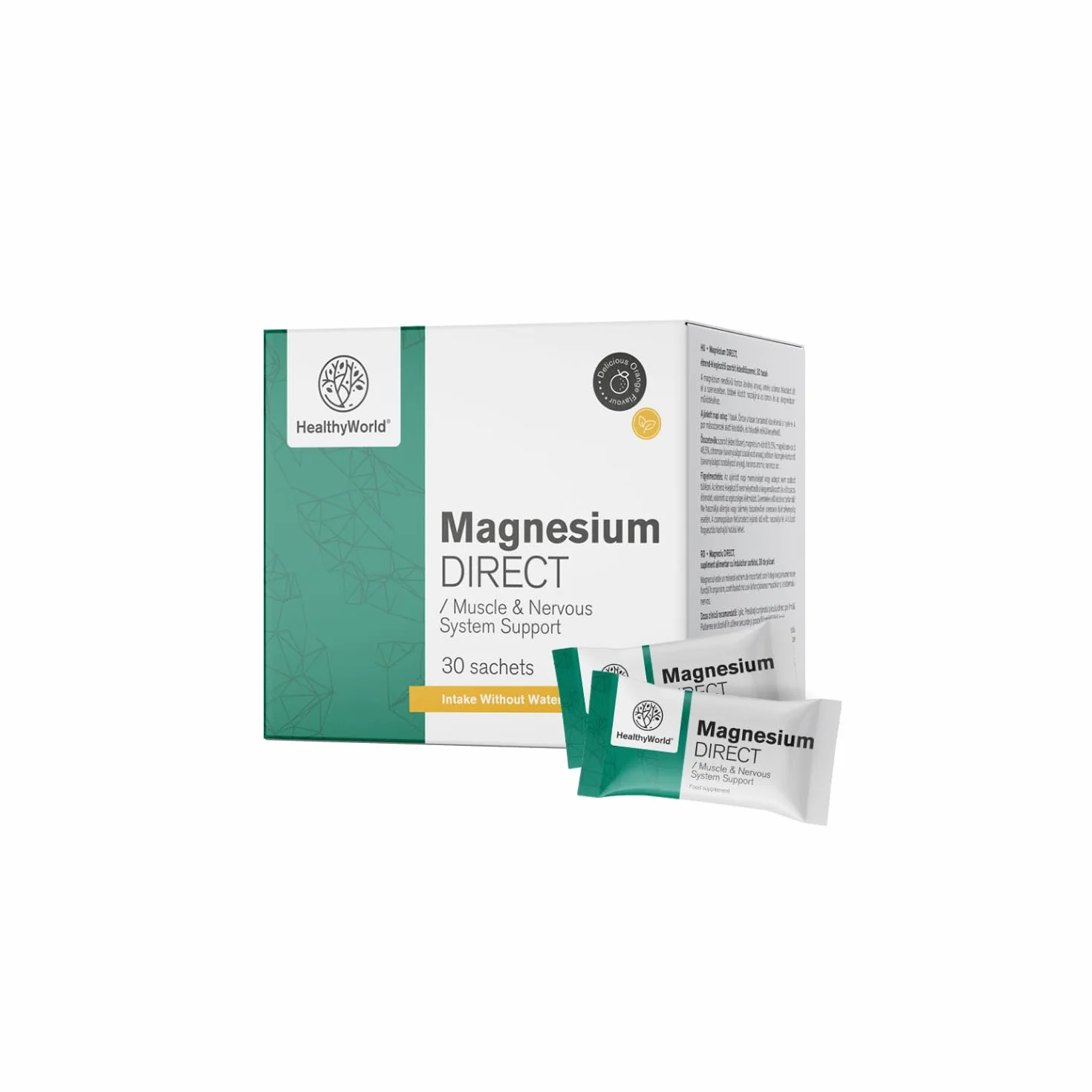 Magnez DIRECT 400 mg cytrynian tlenek 30 saszetek pomarańczowy - wsparcie mięśni i układu nerwowego