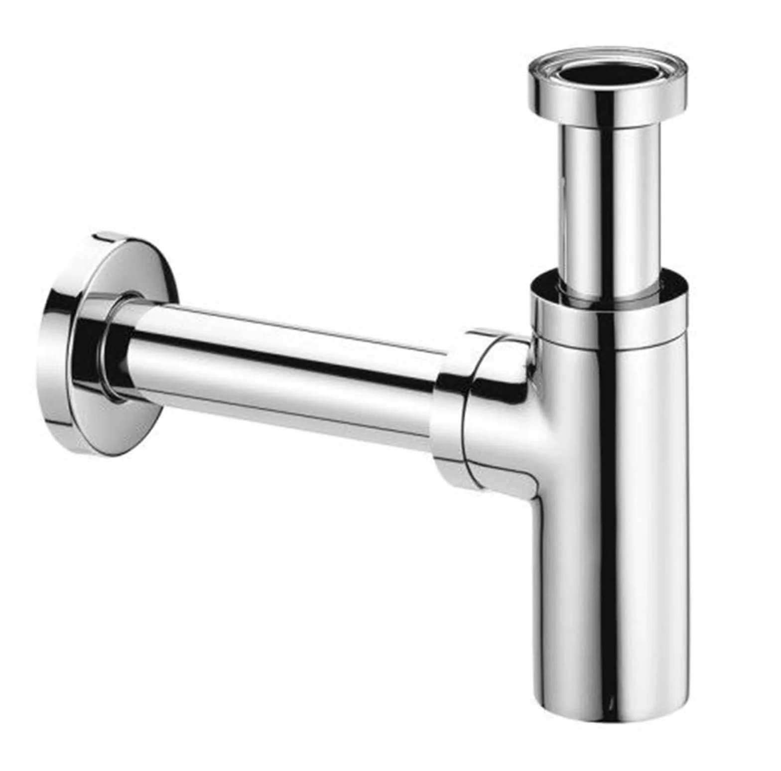 RAHBI Luksusowy matowy czarny mosiądz Euro Umywalka Butelka Hydraulika Rura do mycia Łazienka Syfon Syfon w nowoczesnym stylu leisurely (Color : Polish Chrome)