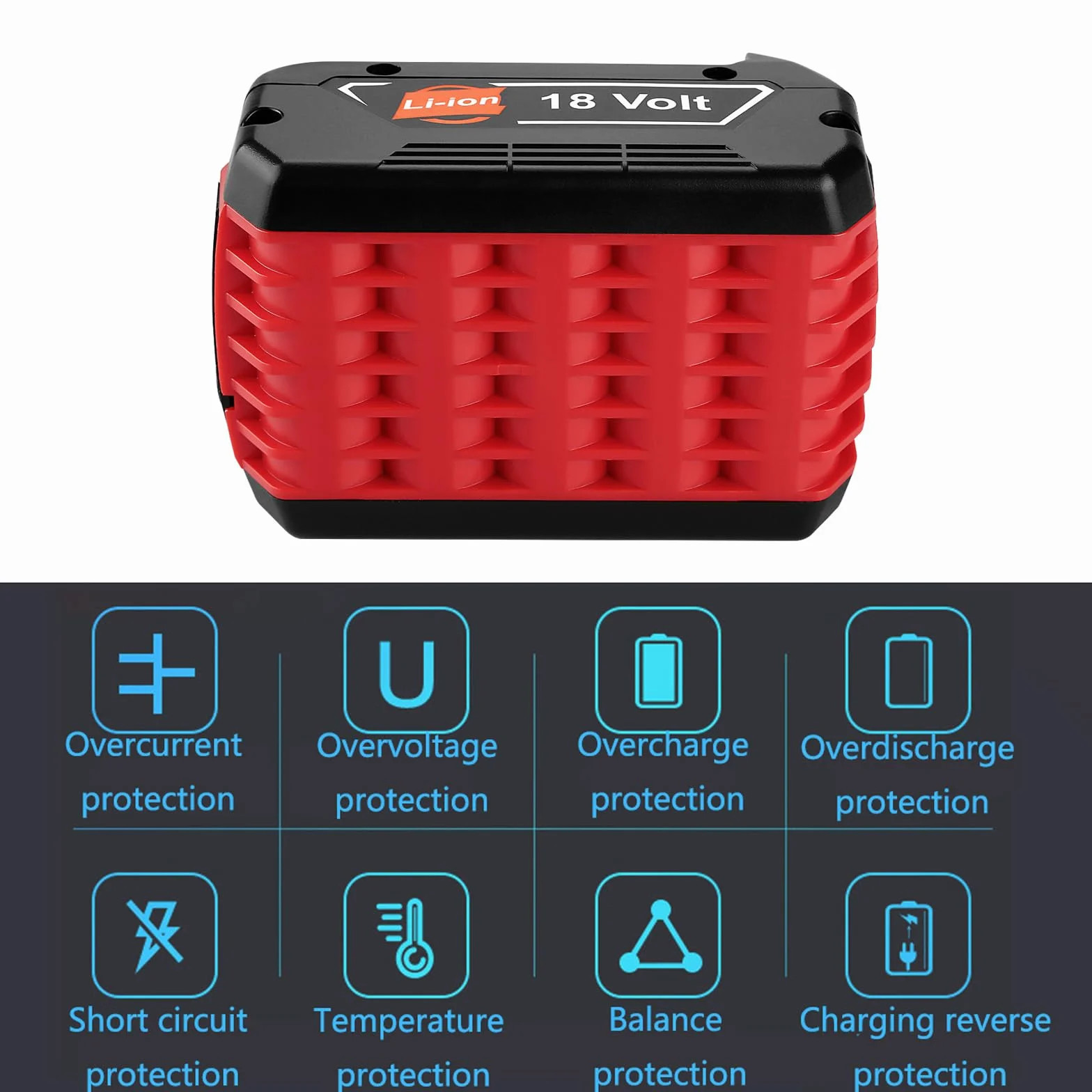Akumulator litowo-jonowy 18 V zamienny do narzędzi systemowych 3000 mAh 4000 mAh 5000 mAh 6000 mAh odpowiedni do akumulatora bezprzewodowego