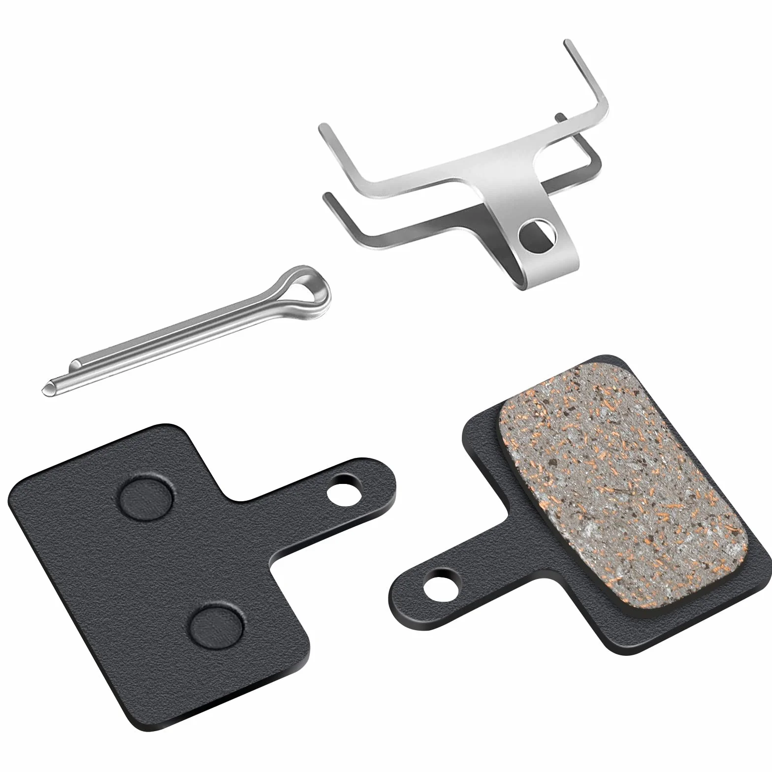 2 pary półmetaliczne klocki hamulcowe do rowerów, uniwersalne klocki hamulcowe do Shimano M315 M355 M375 M416 M446 M447 M475 M515 M525 M575 C501 C601 T615 T677 5 B01 itp