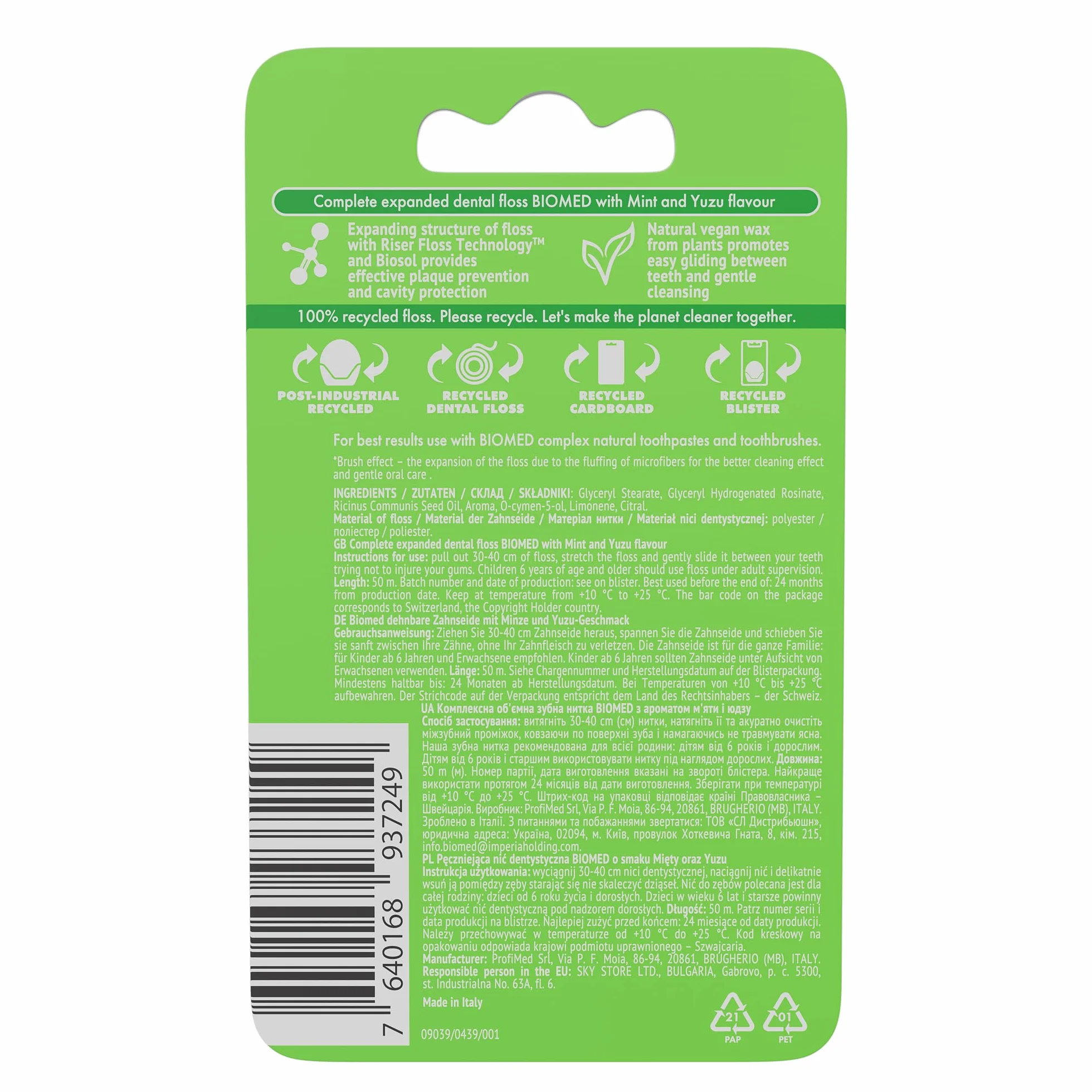 Biomed Mint & Yuzu Nić Dentystyczna 50 m