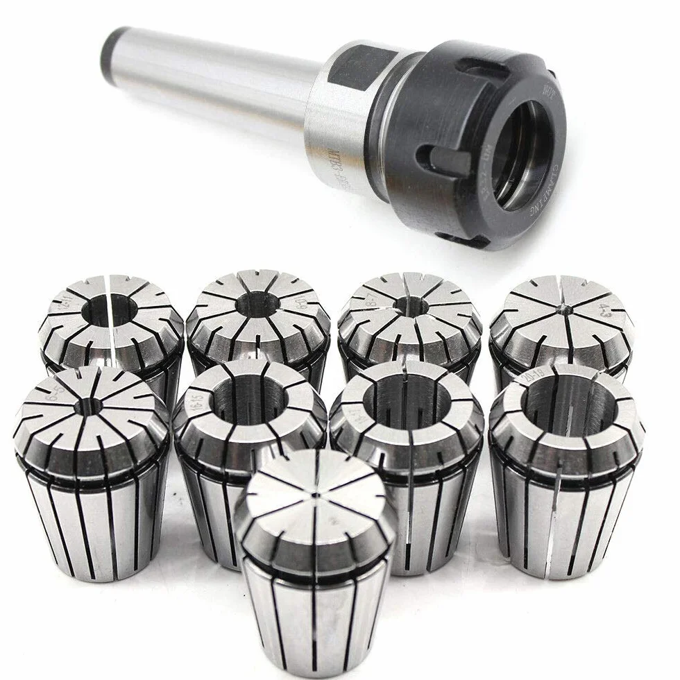 Zestaw szczypiec zaciskowych, uchwyt zaciskowy, M12 MK3 ER32 z 9 szczypcami zaciskowymi, zestaw 2-20 mm, do frezarki, uchwyt na narzędzia frezarki, tokarka