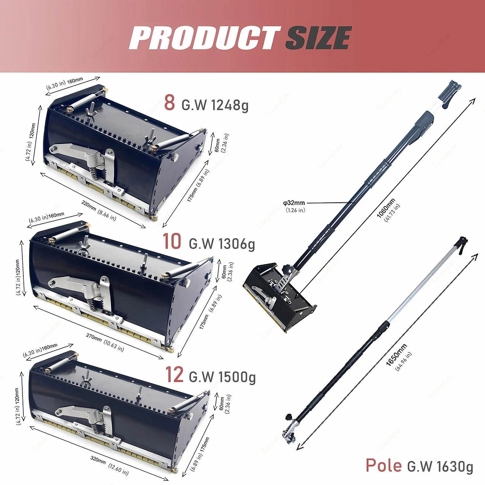 Płaska Skrzynka Do Gipsu, Profesjonalna Płaska Dekoracyjna Skrzynka Z Uchwytem Teleskopowym 40"-64", 8"/10"/12", Zestaw Narzędzi Do Wykończeń, Narzędzia Do Wygładzania Gipsu 10in+Rod