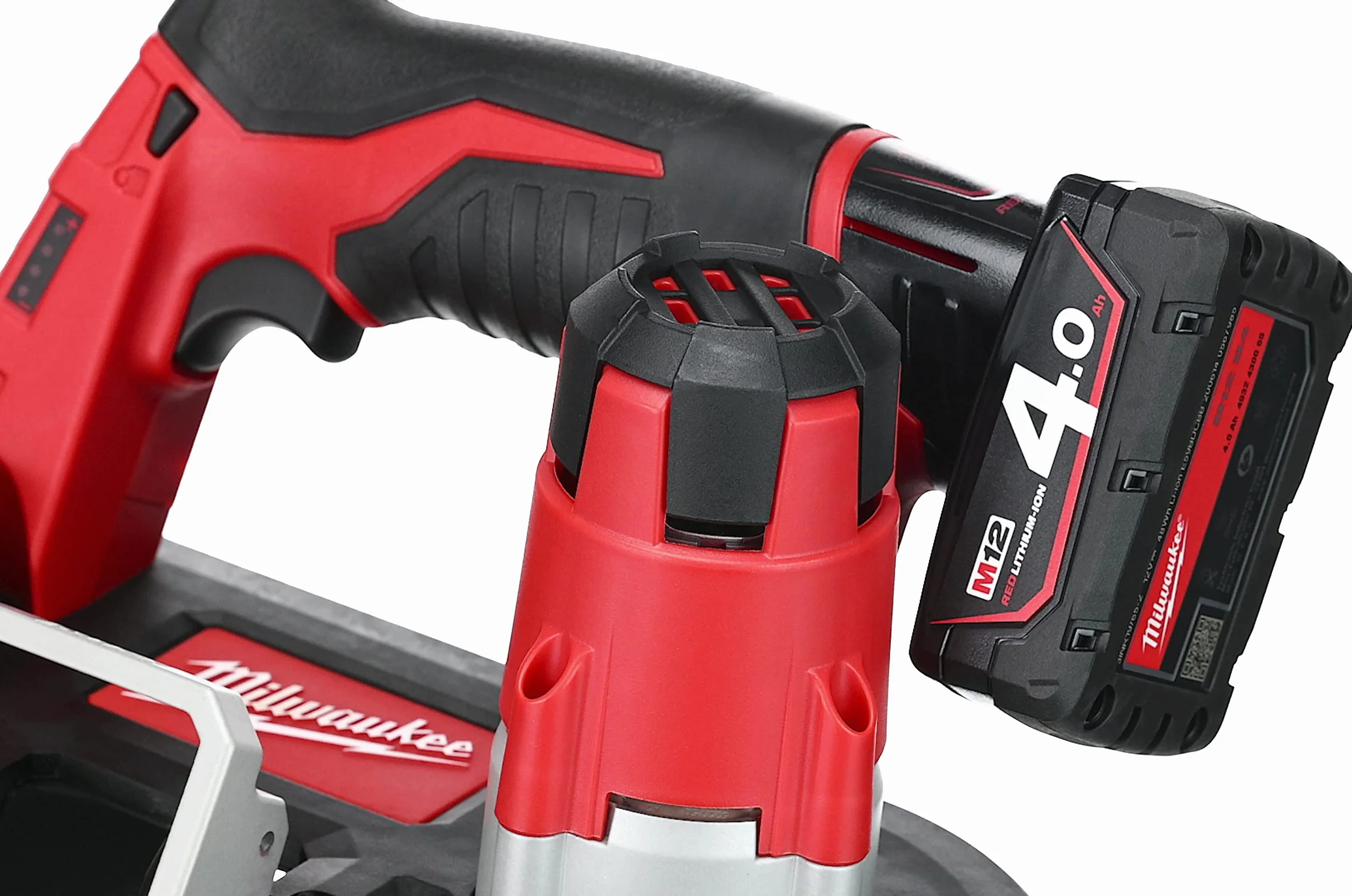 Milwaukee M12BS-402C M12 akumulatorowa piła taśmowa z 2 bateriami litowo-jonowymi 4,0 Ah/ładowarką BMC