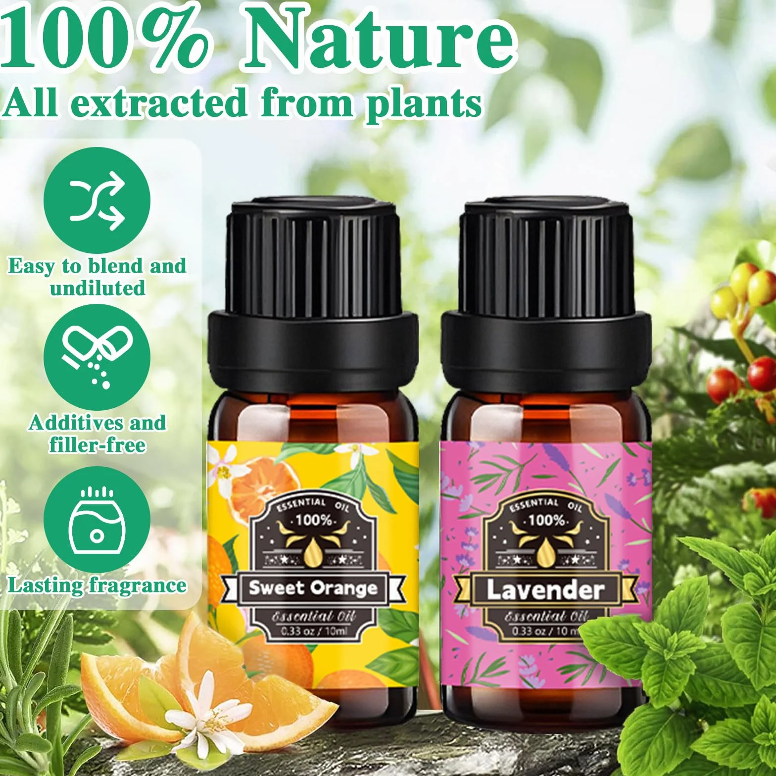 Zestaw Olejków Eterycznych 20 x 10 ml do Dyfuzora Lawenda