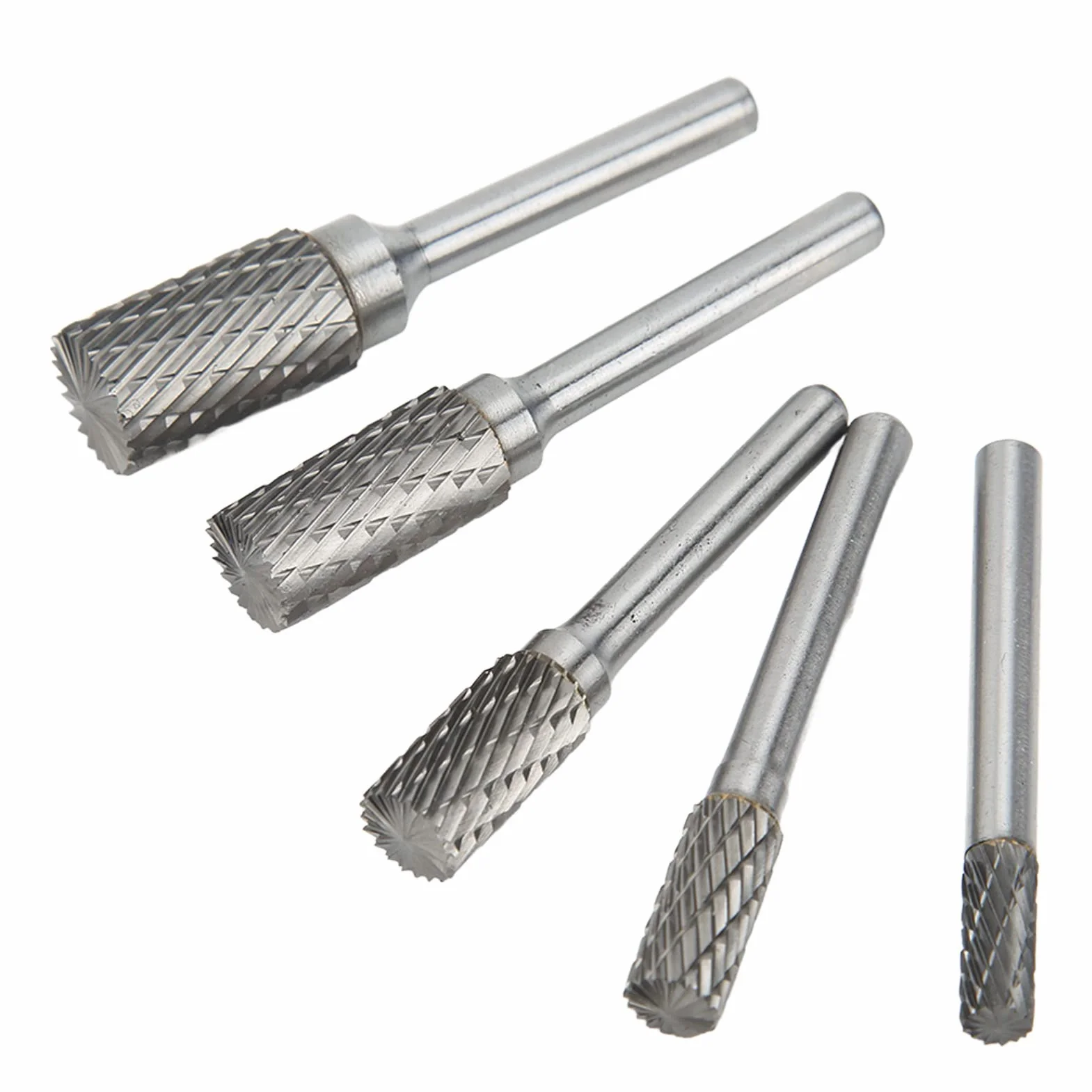 5 Sztuk Pilników Obrotowych do Metalu, Zestaw Trzpieni 6 Mm z Podwójnym Nacięciem z Węglików Spiekanych, Zestaw Aluminiowych Trzpieni Obrotowych do Obróbki Metali Rzeźba w
