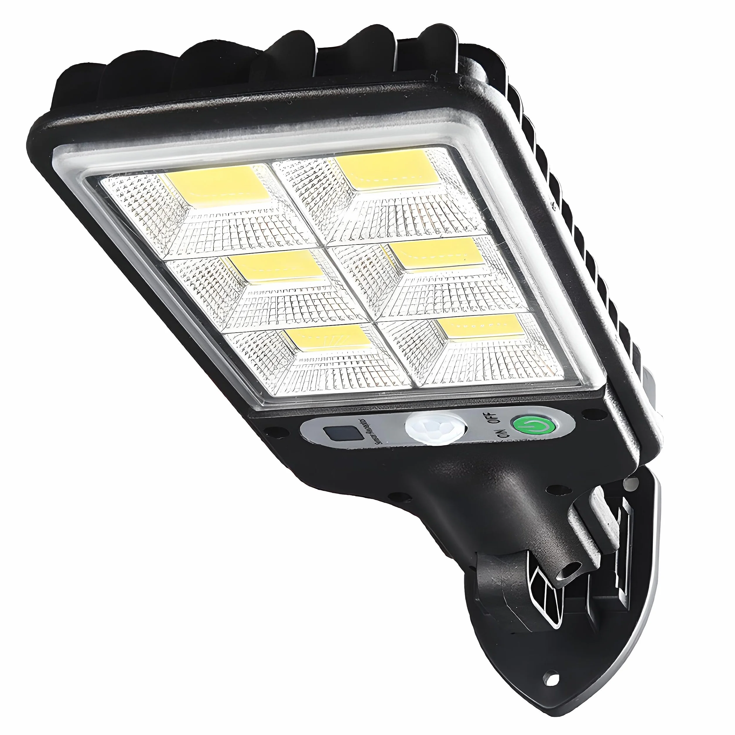 Retoo 120 LED 240 W IP67 lampa solarna z pilotem zdalnego sterowania i czujnikiem zmierzchu do świtu na zewnątrz, do ogrodu, na ulicy, werandę, zimna biel 6000 K, wodoszczelna lampa ścienna