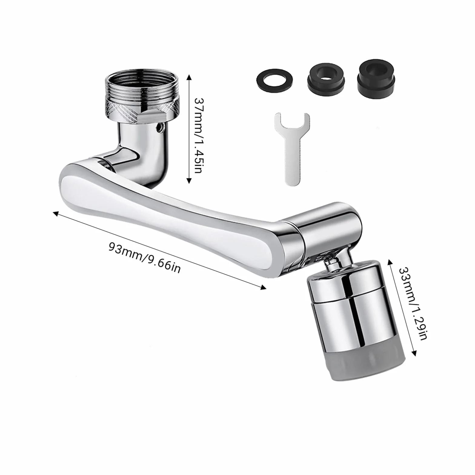 Wielofunkcyjny 1080° oszczędzający wodę napowietrzacz do kranu 2 tryby obrotowy adapter do 22 mm 24 mm łazienka zlewozmywak wydajny filtr wody do użytku ekologicznego