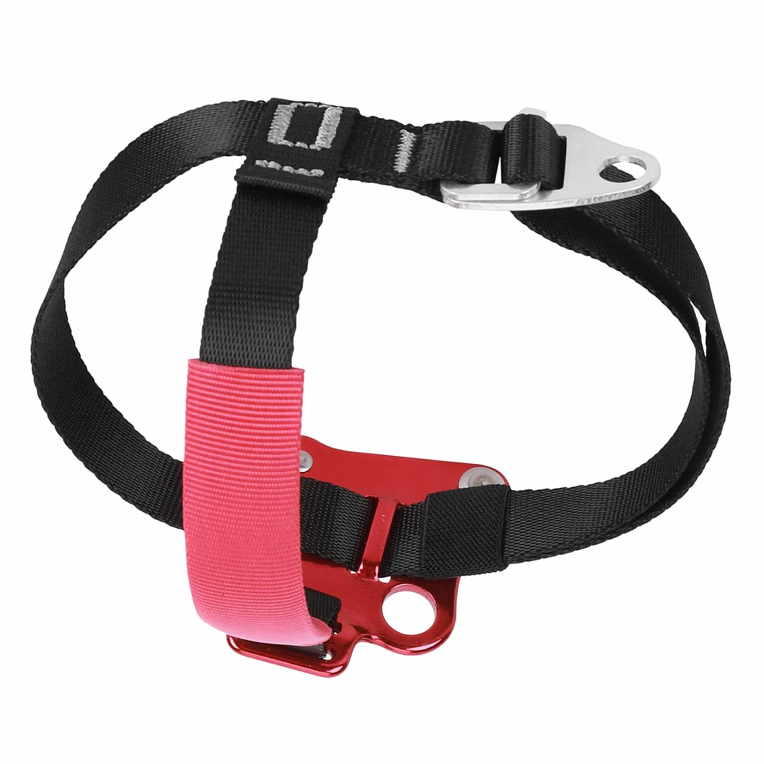 Alpinizm Foot Riser, 7075 Lotnictwo Aluminium Foot Ascender Odporność na korozję dla wspinaczki dla wspinaczy(Urządzenie wznoszące prawą nogę/czerwone),Inne artykuły do sportów ekstremalnych