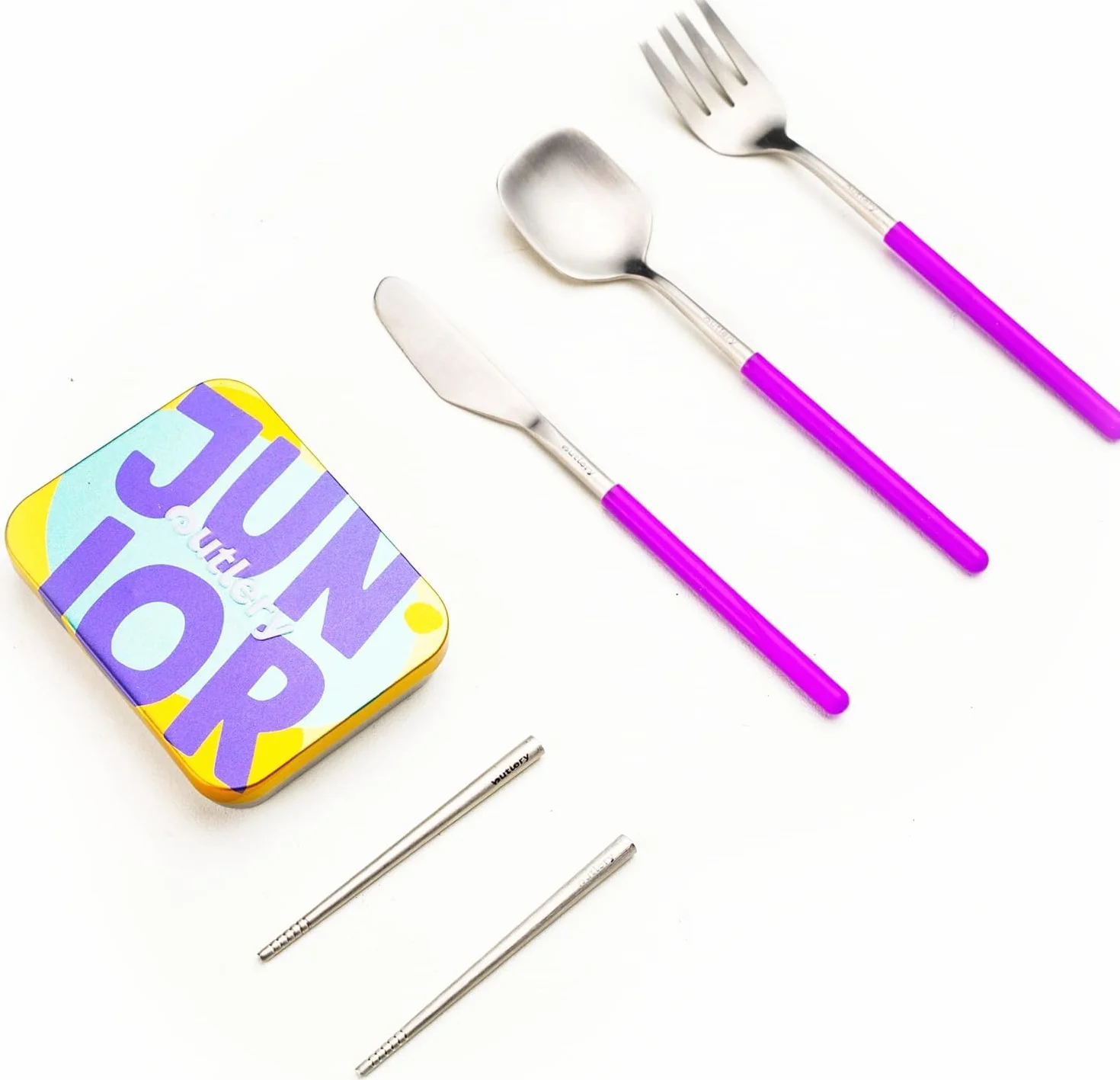 Sztućce podróżne, sztućce kempingowe, zestaw sztućców kempingowych, sztućce podróżne z etui, sztućce outdoorowe, sztućce w podróży, spork, 1 osoba (1, fioletowy)