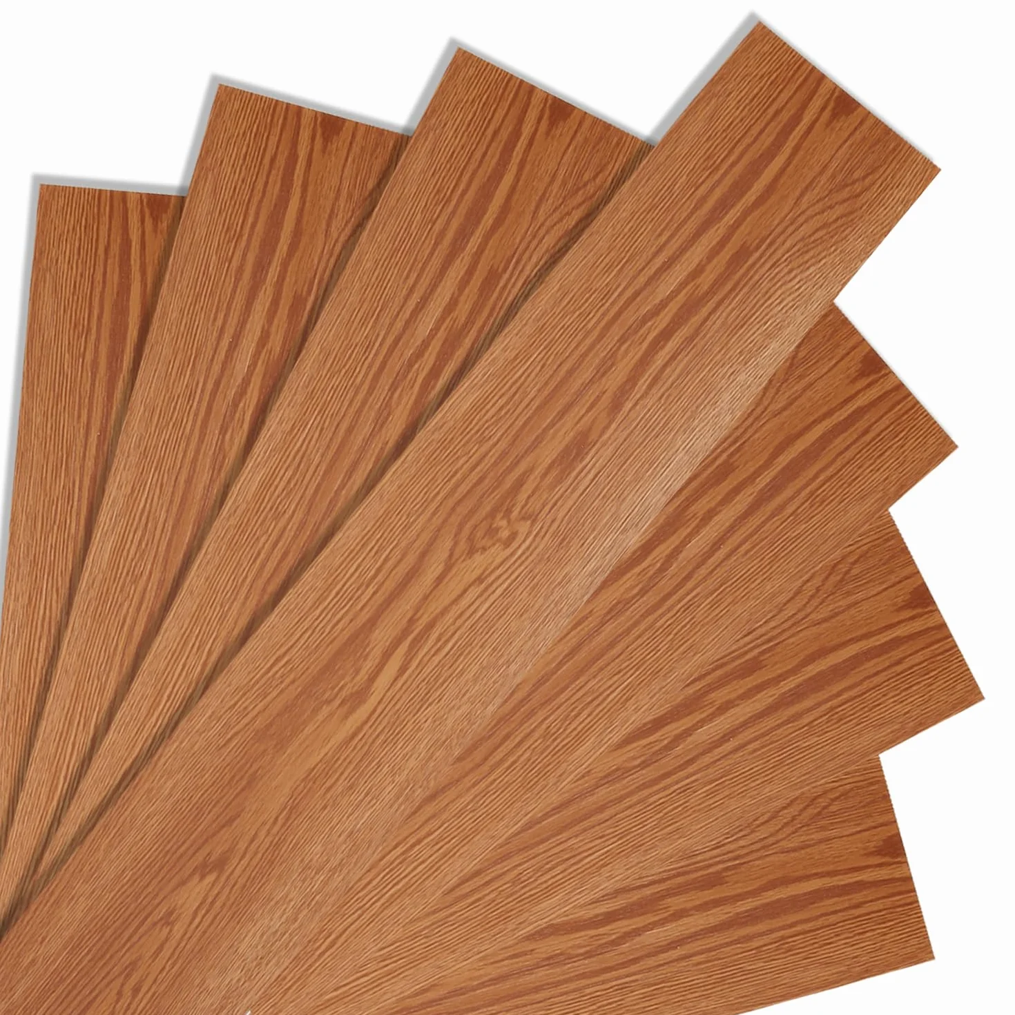Fiqops Wykładzina podłogowa z PCW, 21 płytek, ok. 3 m², podłoga winylowa, wodoodporna, wodoodporna, samoprzylepna, winylowa, 91,5 x 15,2 cm, grubość 1,5 mm (ciepły dęb)