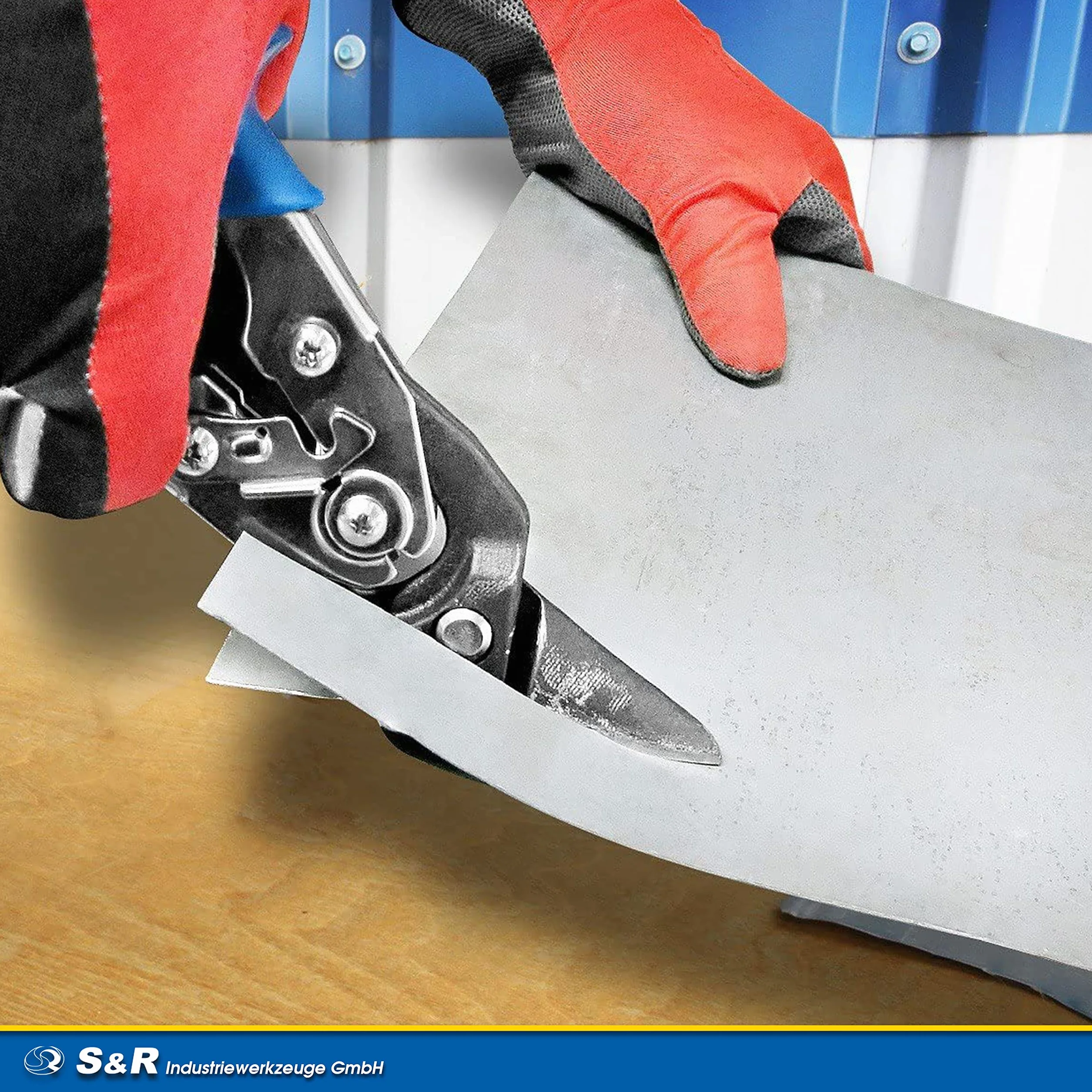 S&R Nożyce do blachy Ideal Series 260 mm - prawe cięcie - nożyce do blachy klasy przemysłowej do stali, miedzi, INOX - HRC 60-62