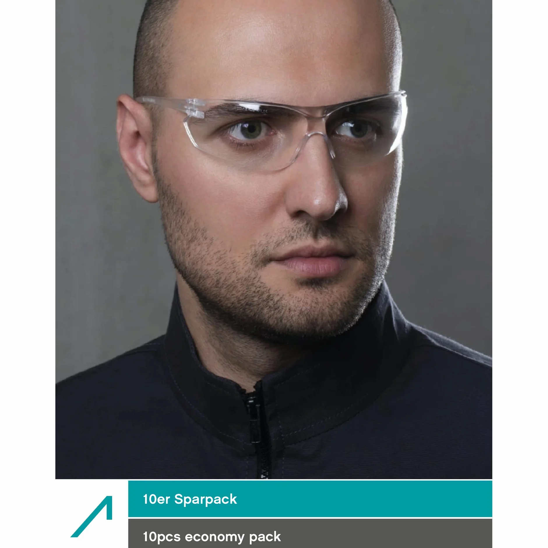 ACE FL-15G Okulary ochronne EN 166 UV przyciemniane 10 szt.