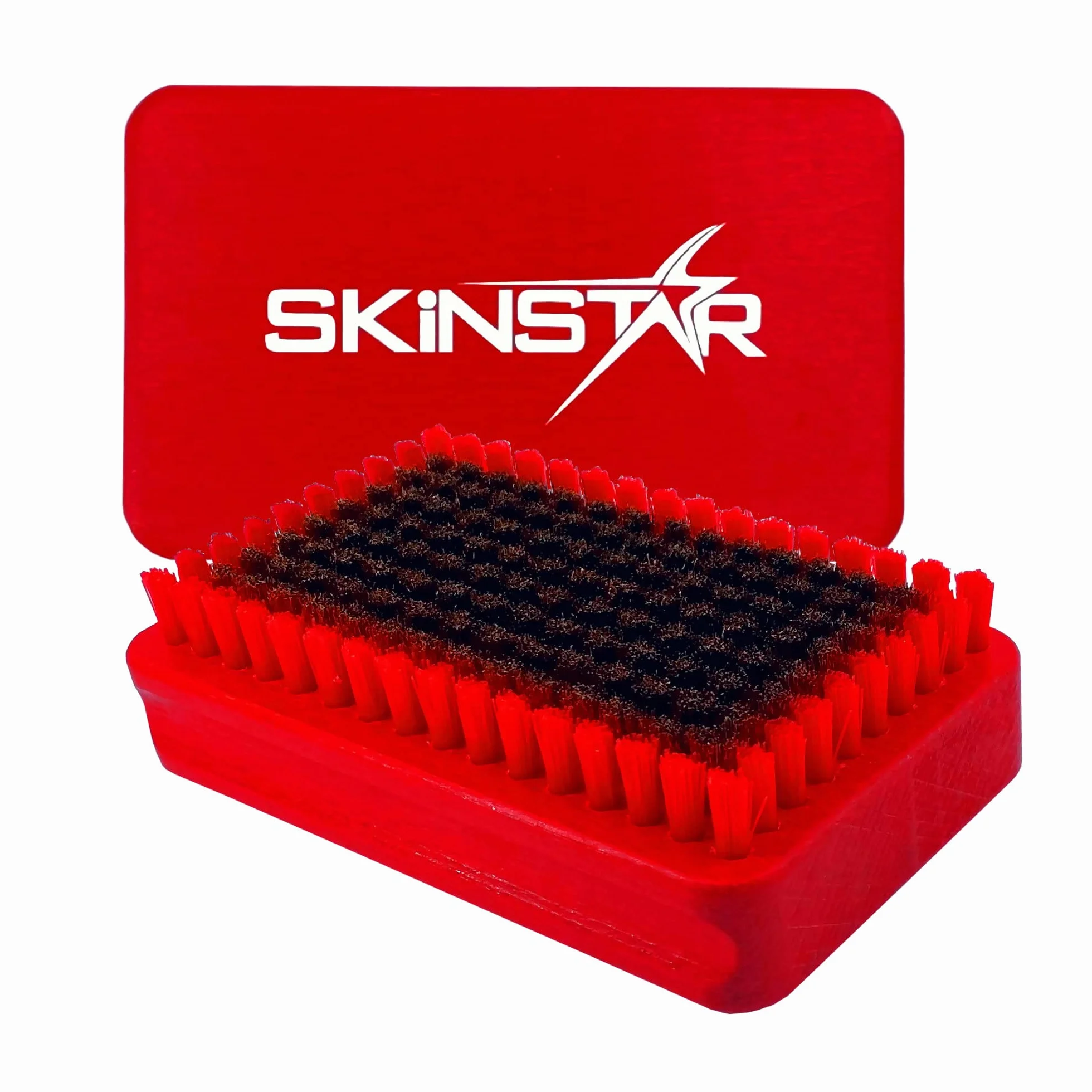 SkinStar 3-częściowy zestaw szczotek do wykładzin narciarskich BaseBrush nylon, włosie różowe i kuper/brąz czerwony